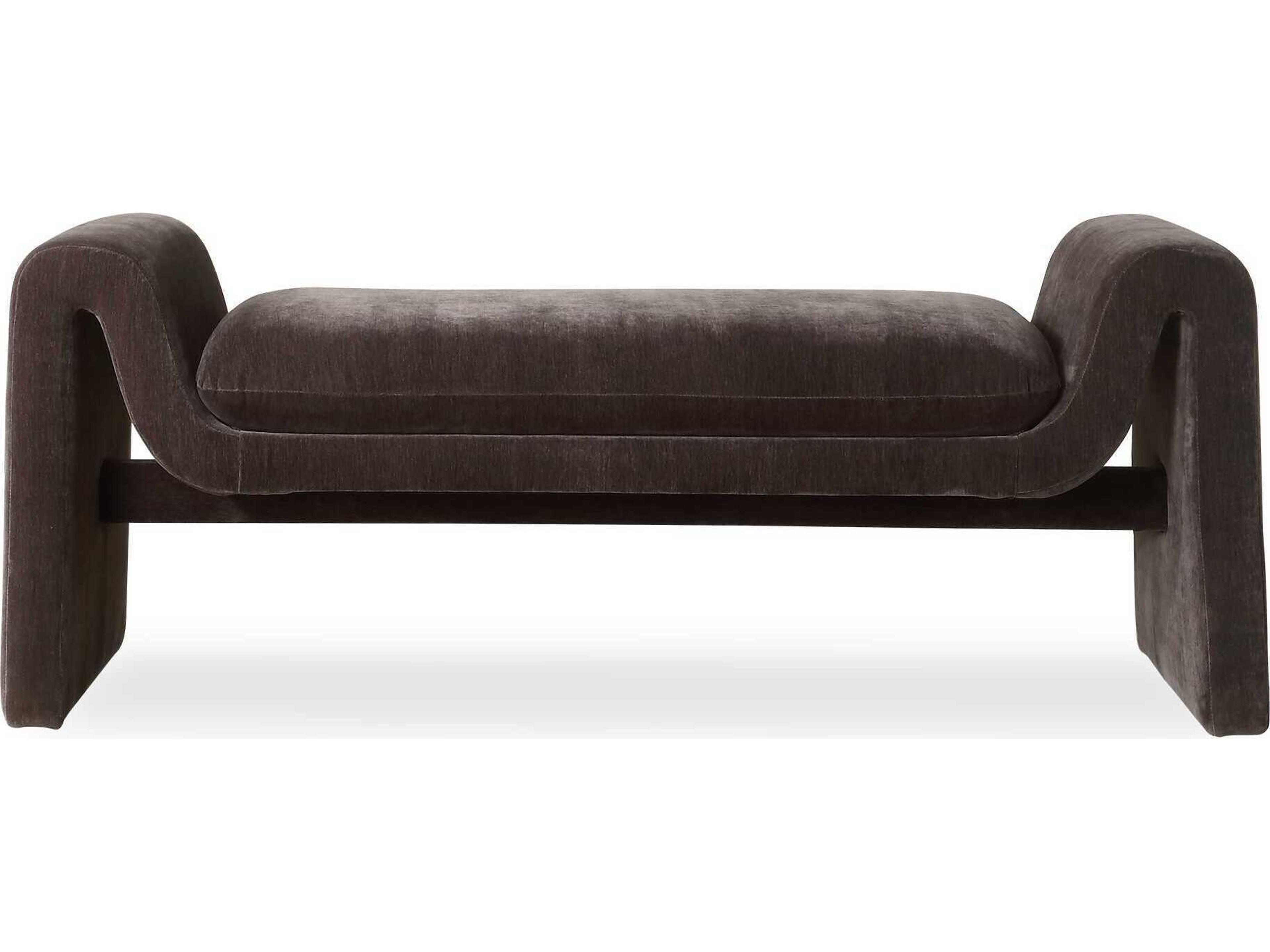 Uttermost Manson Gray Velvet Upholstered Accent Bench