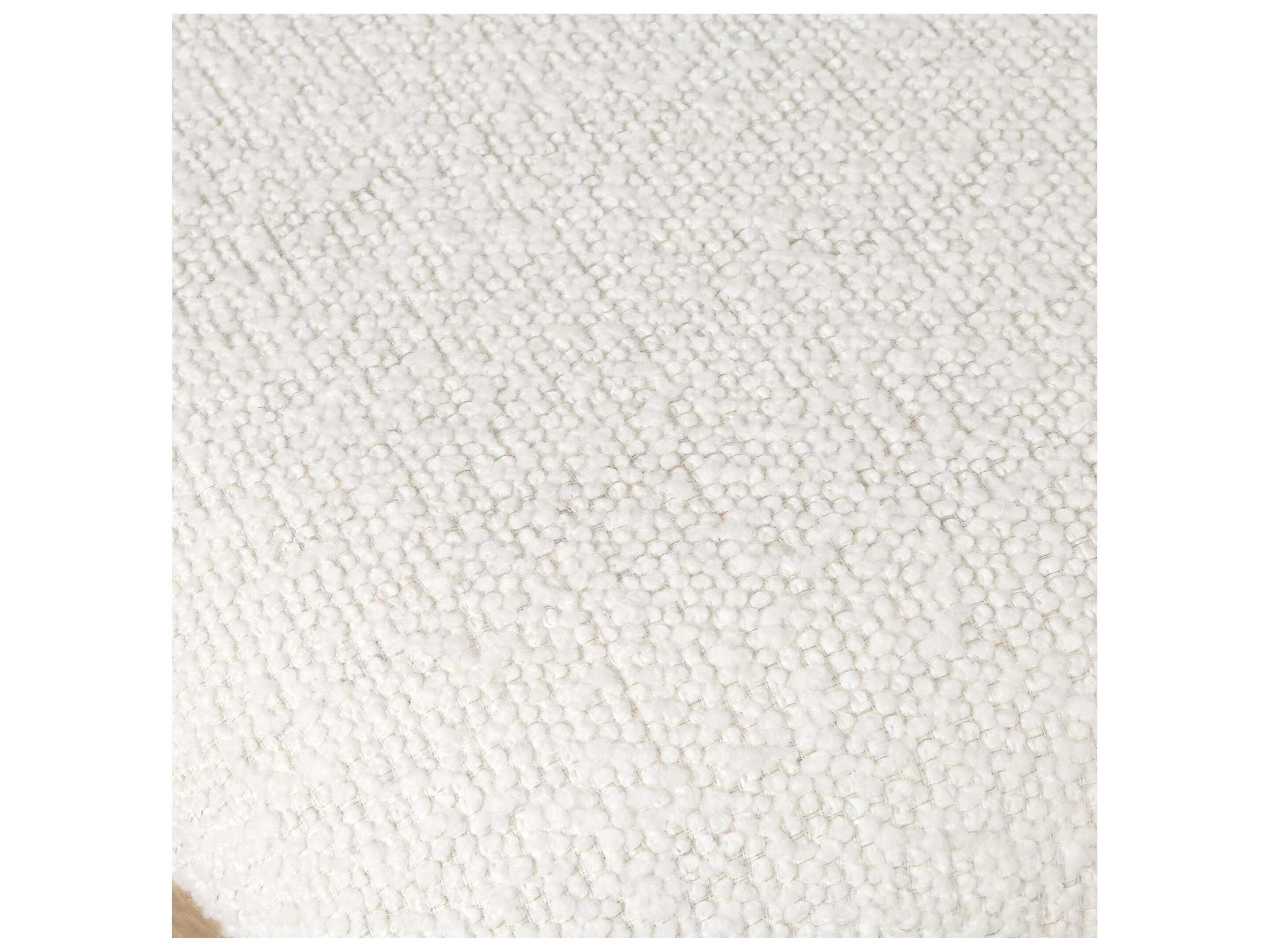 Uttermost Port White Natural Brown Upholstered Accent Stool