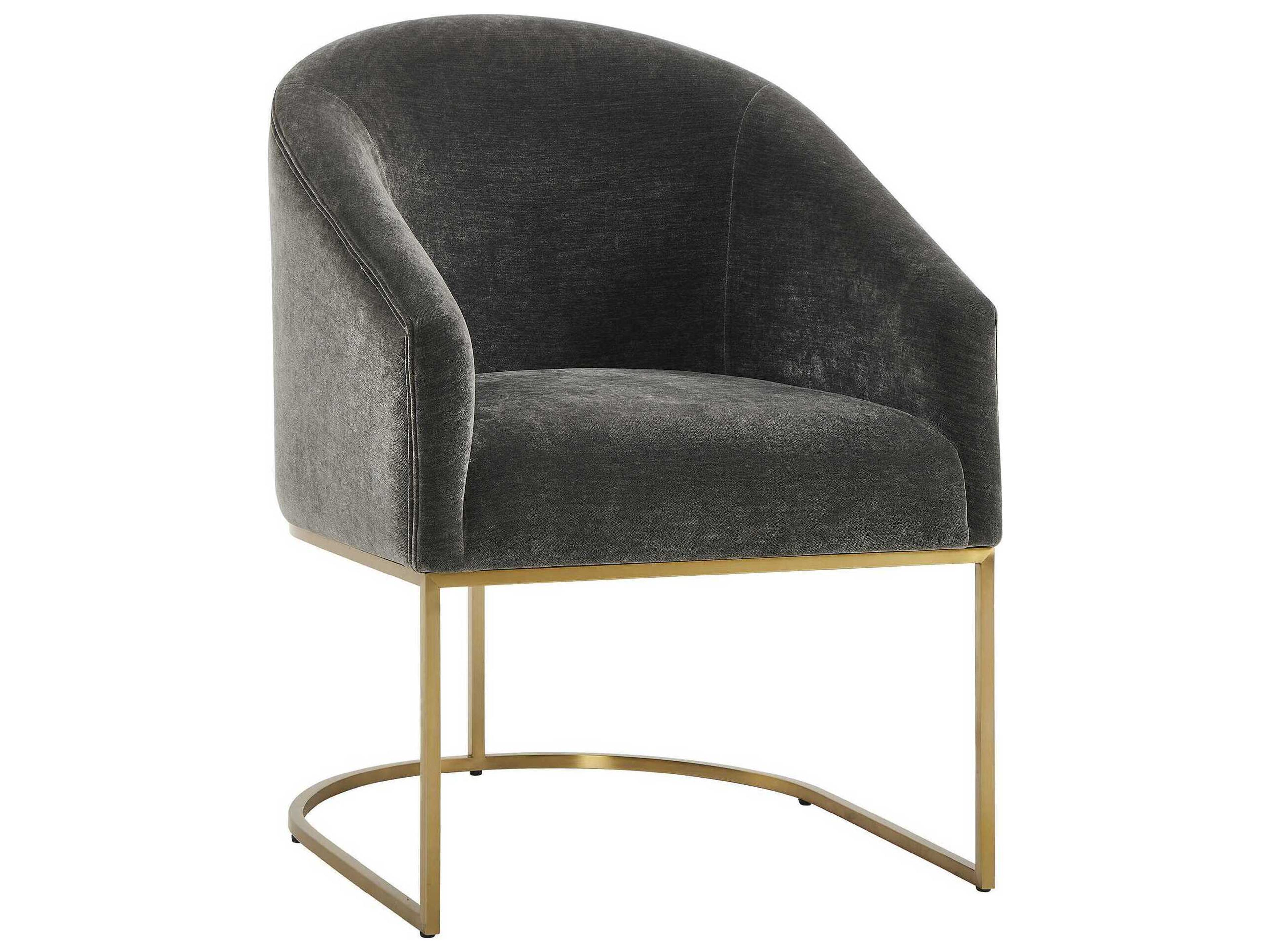 Hanni Gray Upholstered Arm Dining Chair