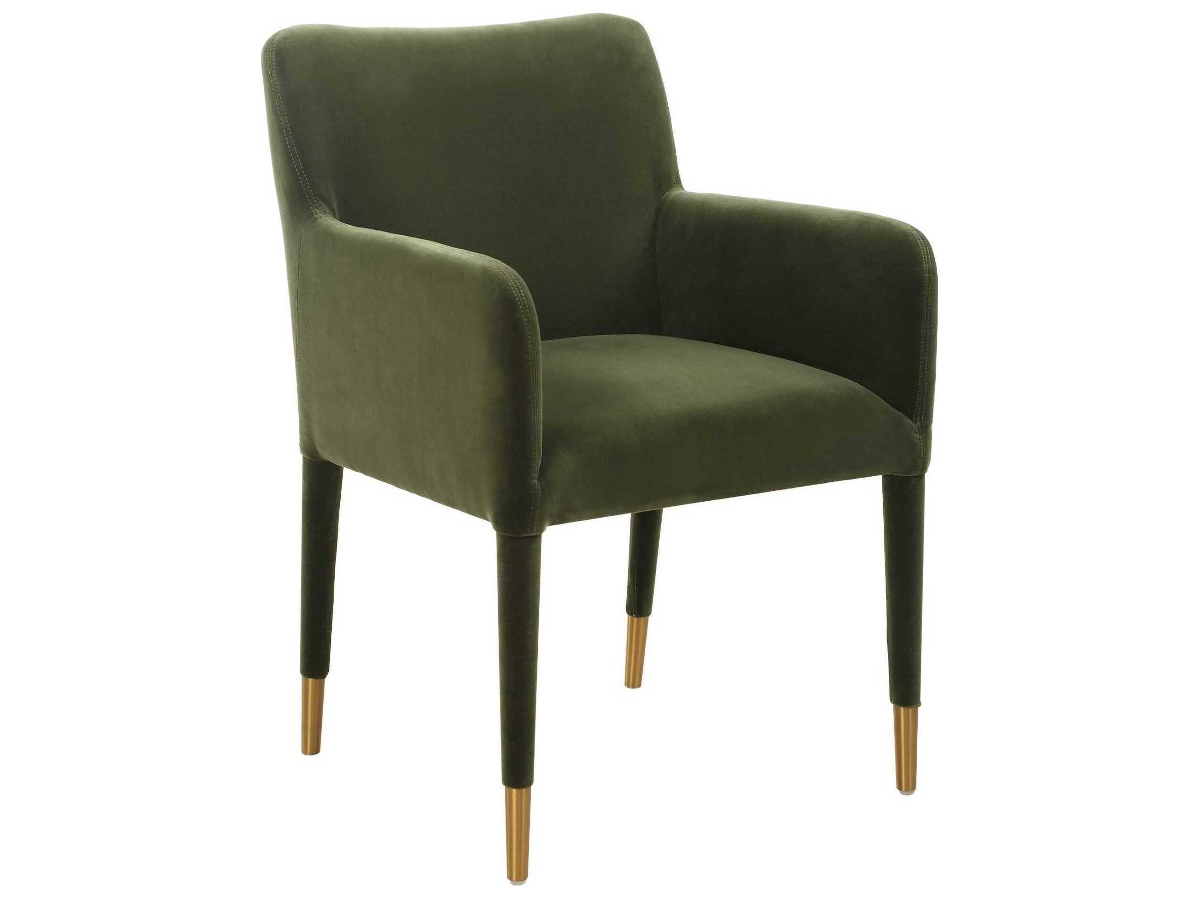 Conifer Green Upholstered Arm Dining Chair