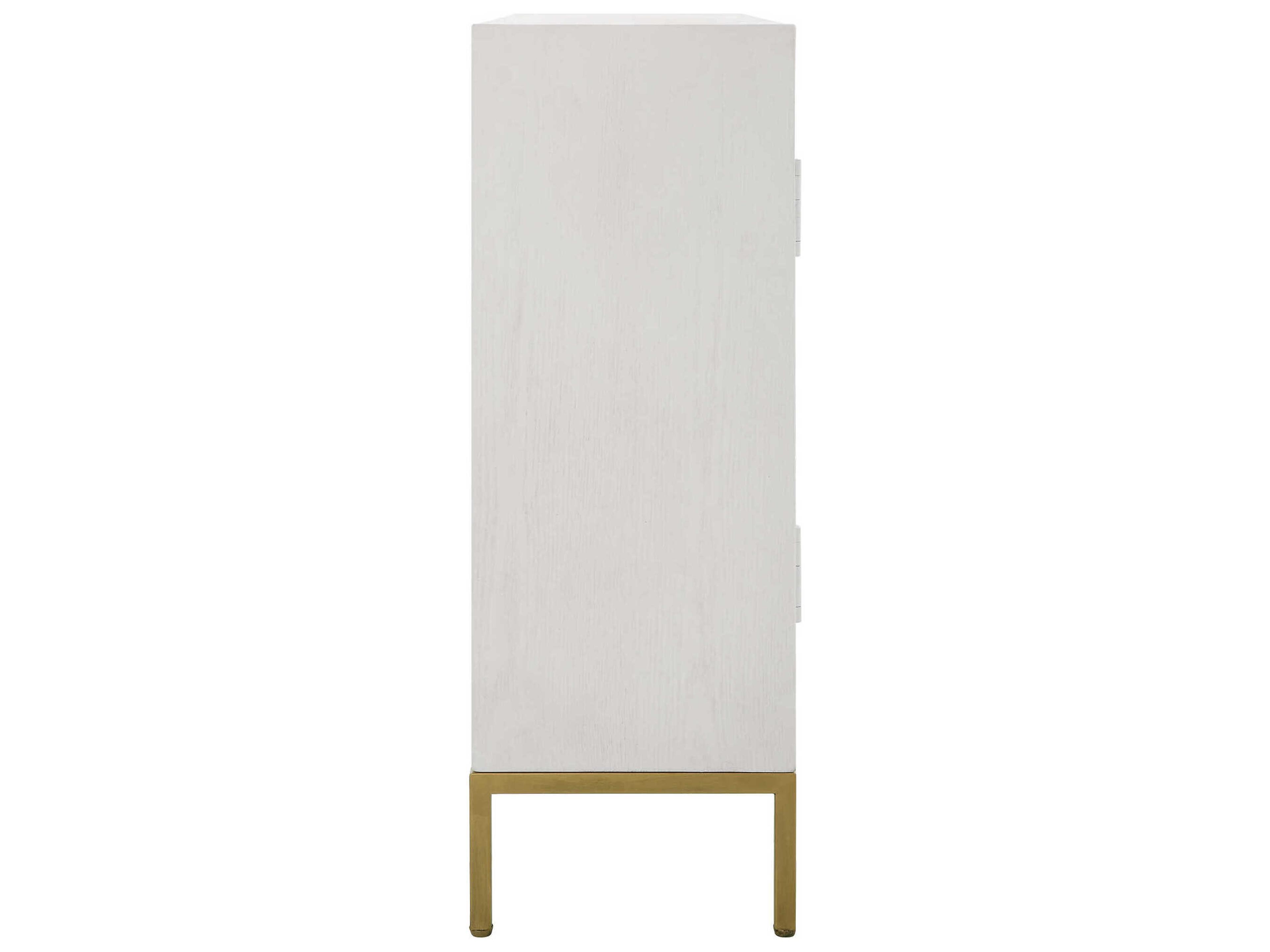 Uttermost Front Range Painted White Aged Gold Oak Wood Accent Chest
