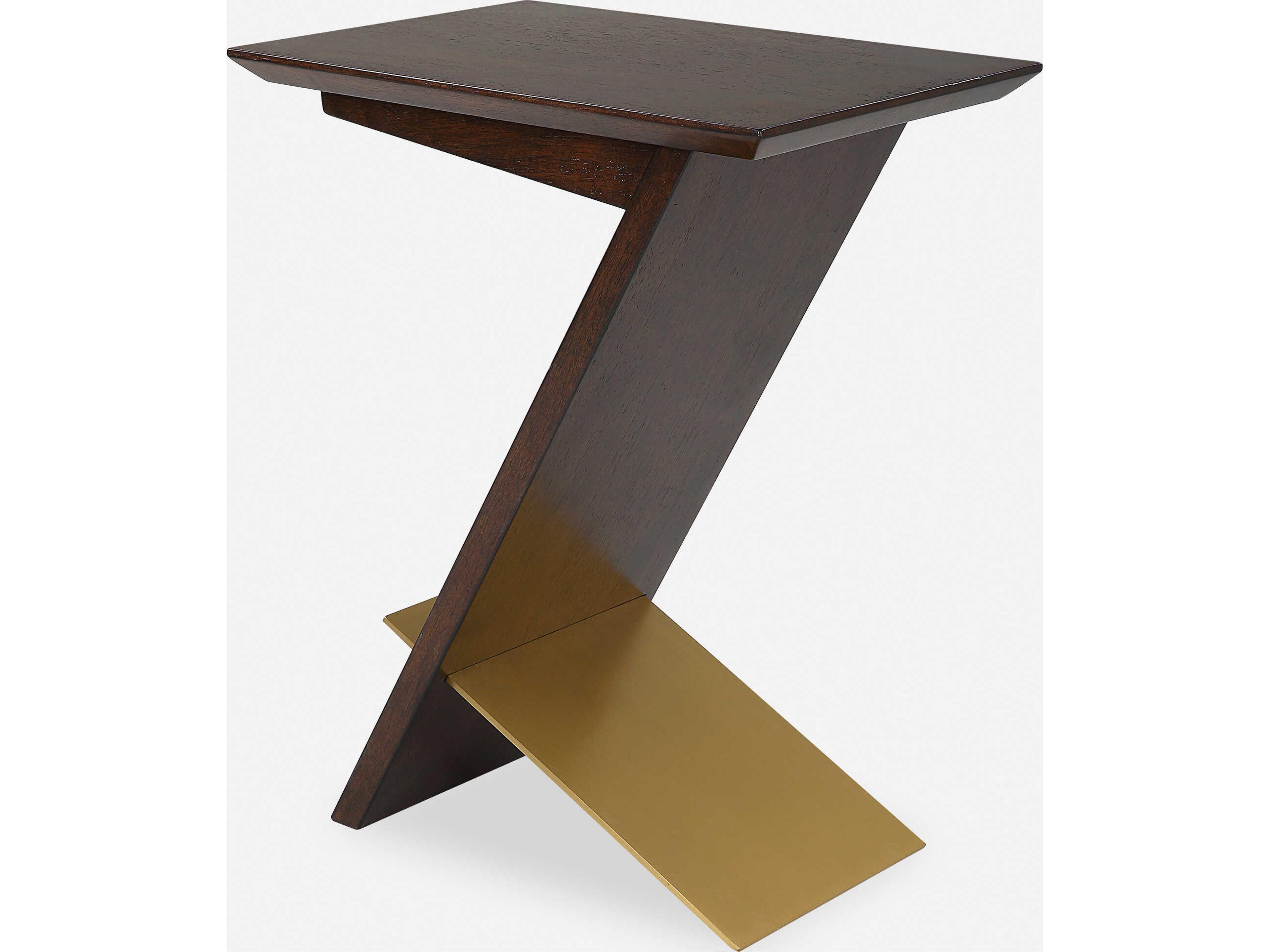 Breakthrough Rectangular Wood Deep Brown End Table