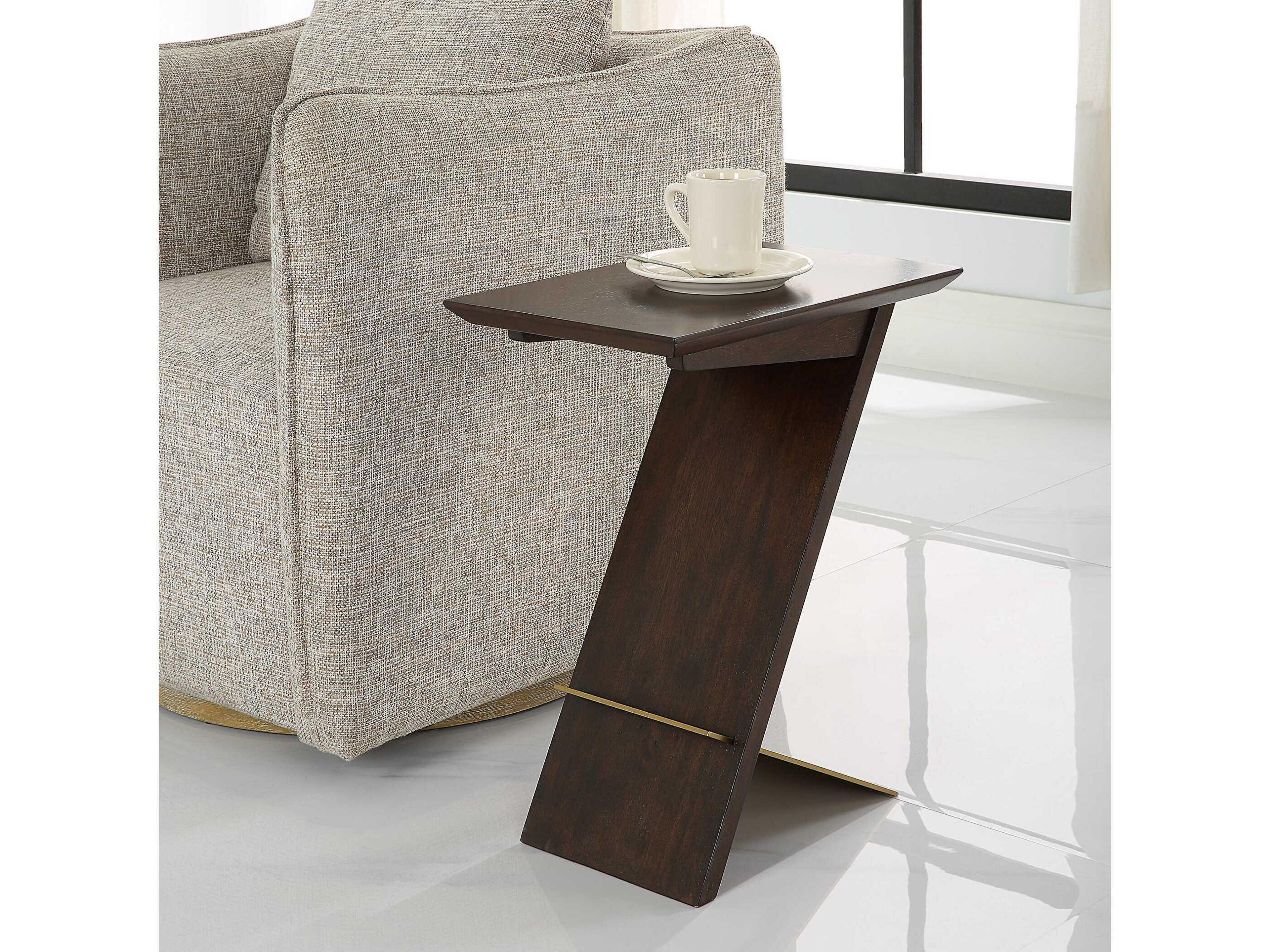 Uttermost Breakthrough Rectangular Wood Deep Brown End Table