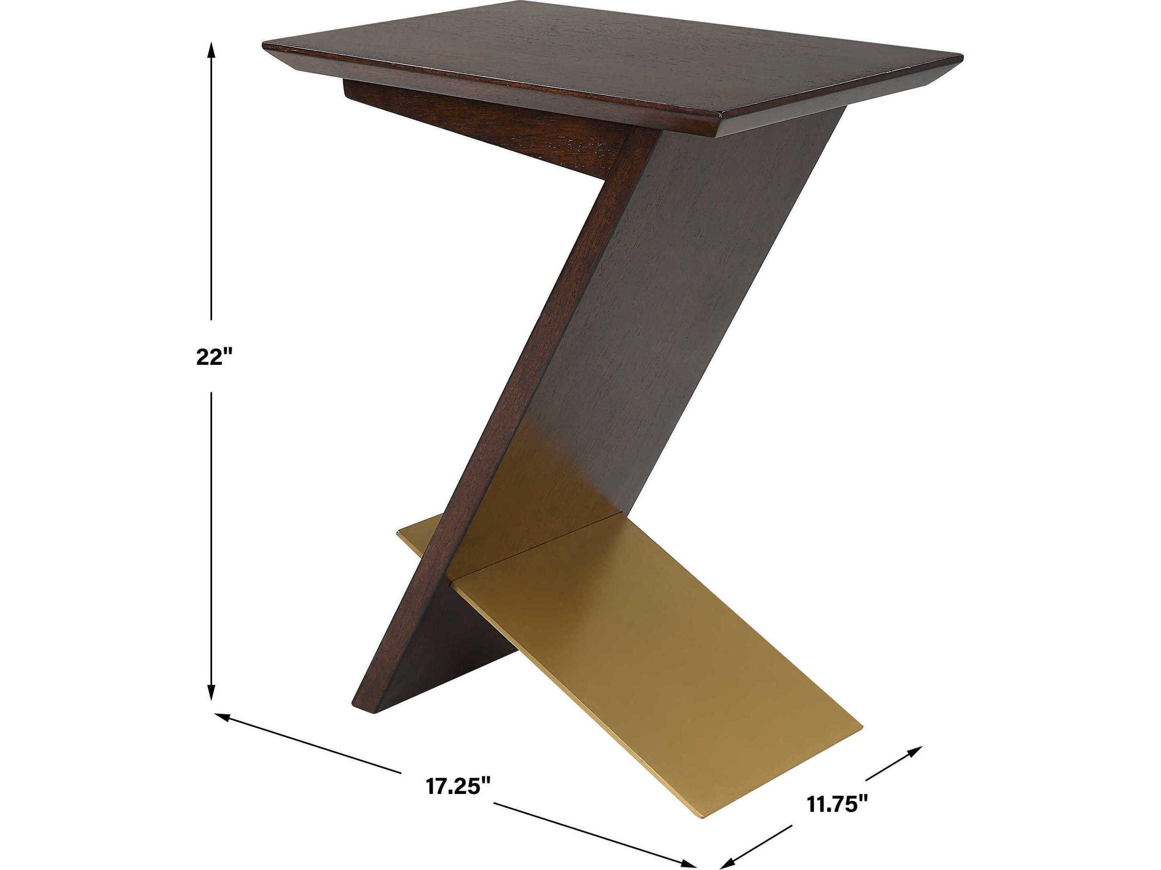 Uttermost Breakthrough Rectangular Wood Deep Brown End Table