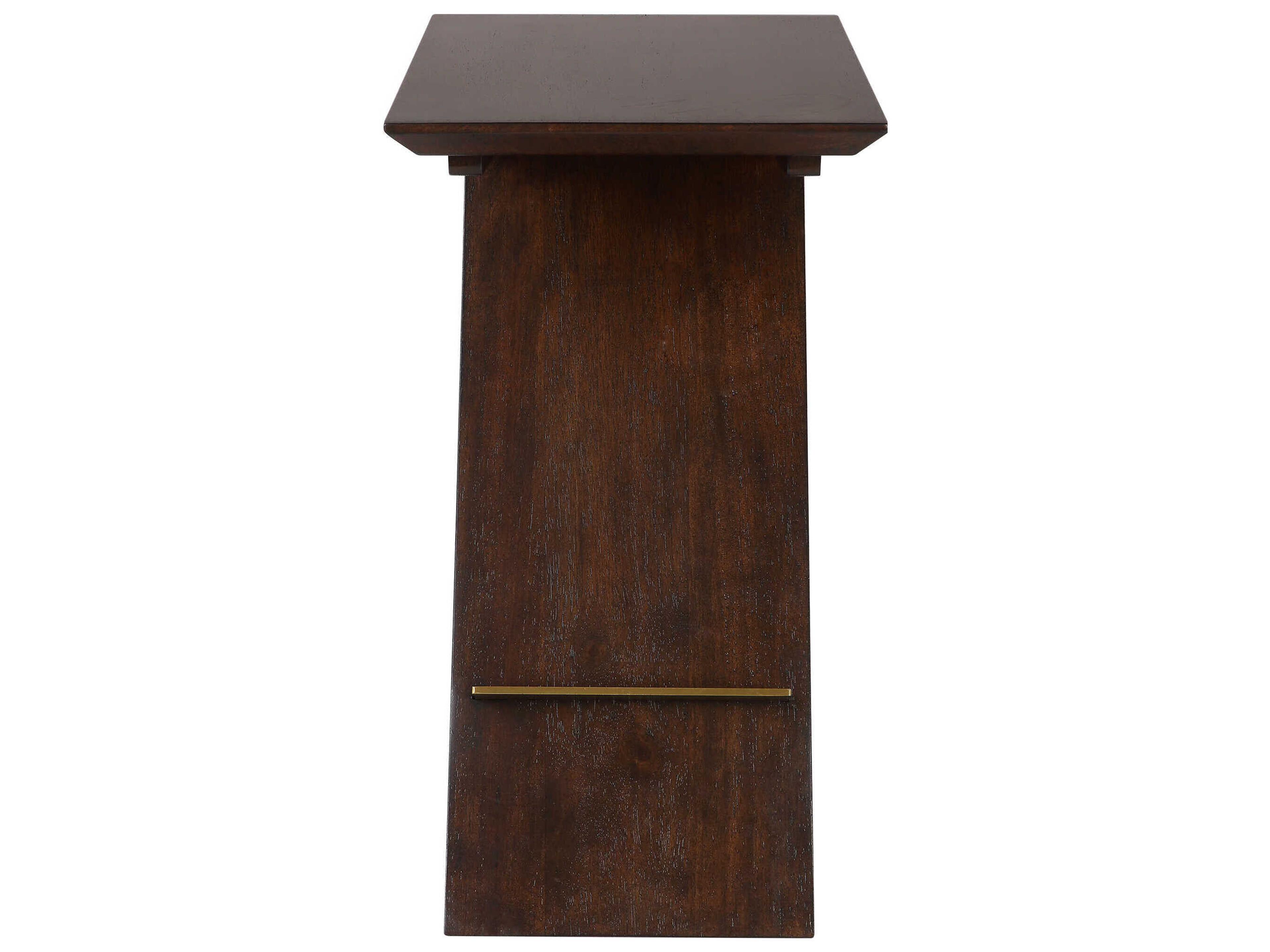 Uttermost Breakthrough Rectangular Wood Deep Brown End Table
