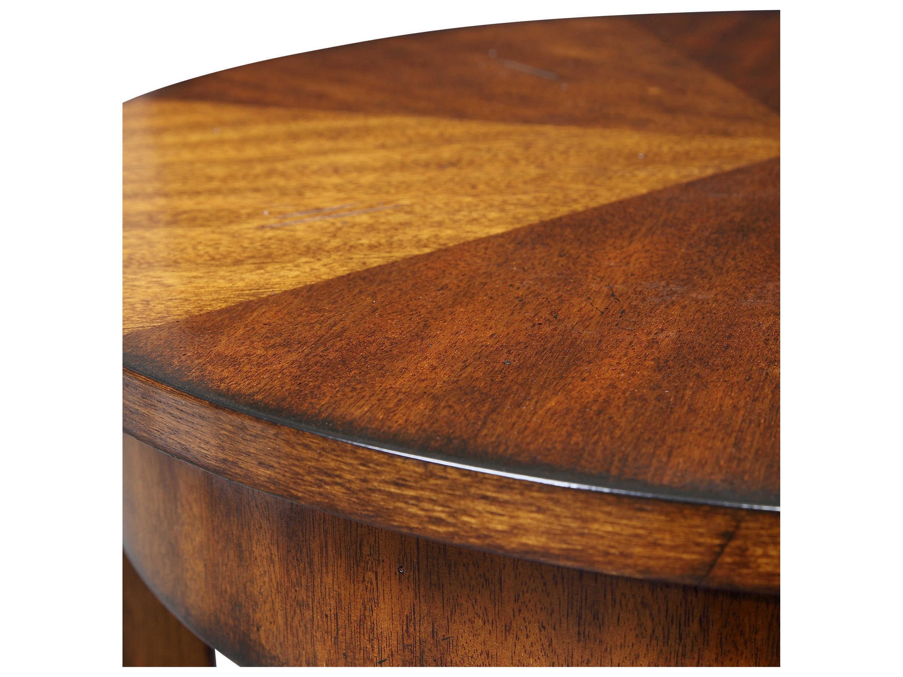 Uttermost Carmel Round Wood Old Barn End Table