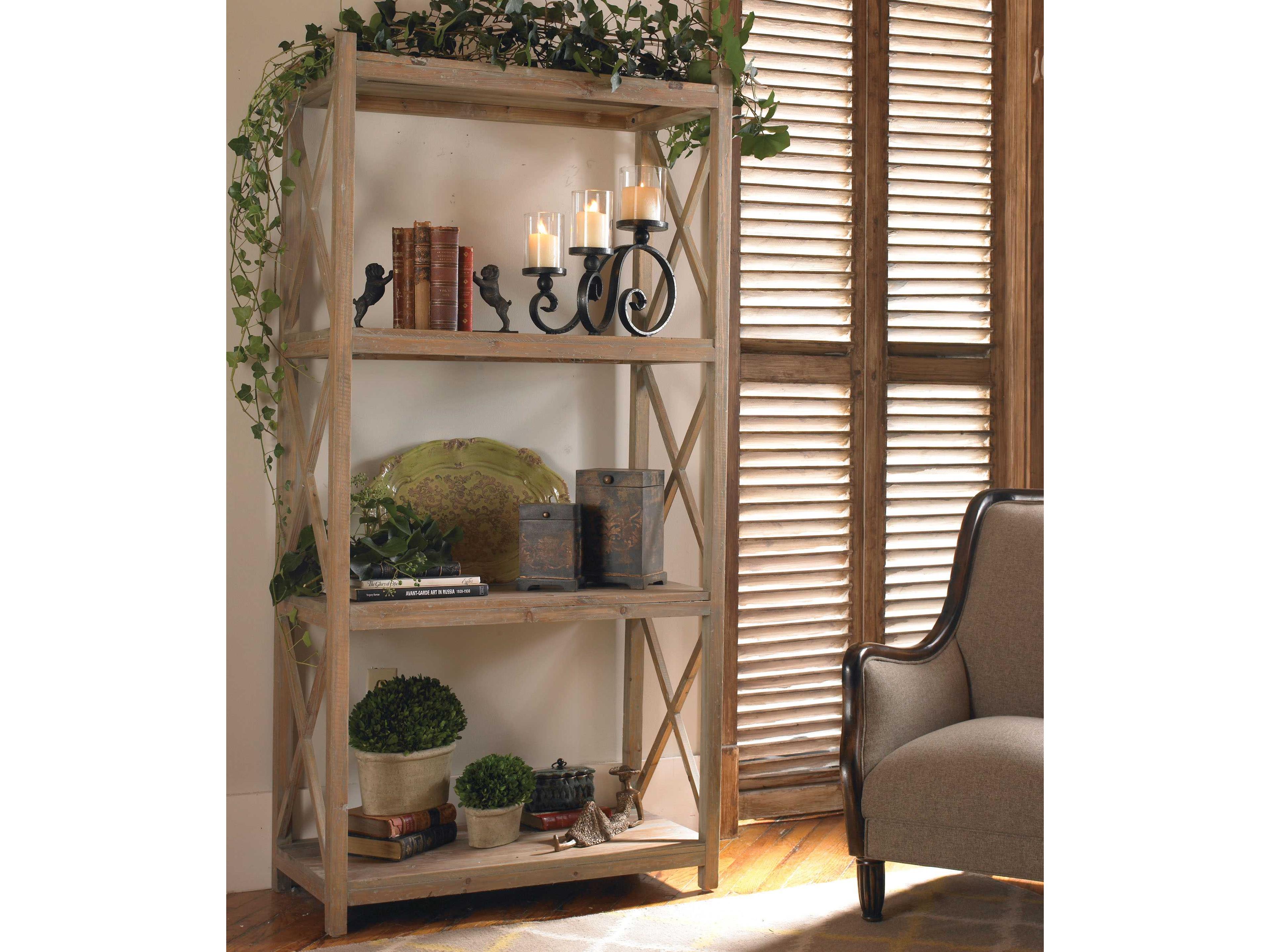 Uttermost Stratford Reclaimed Wood Etagere
