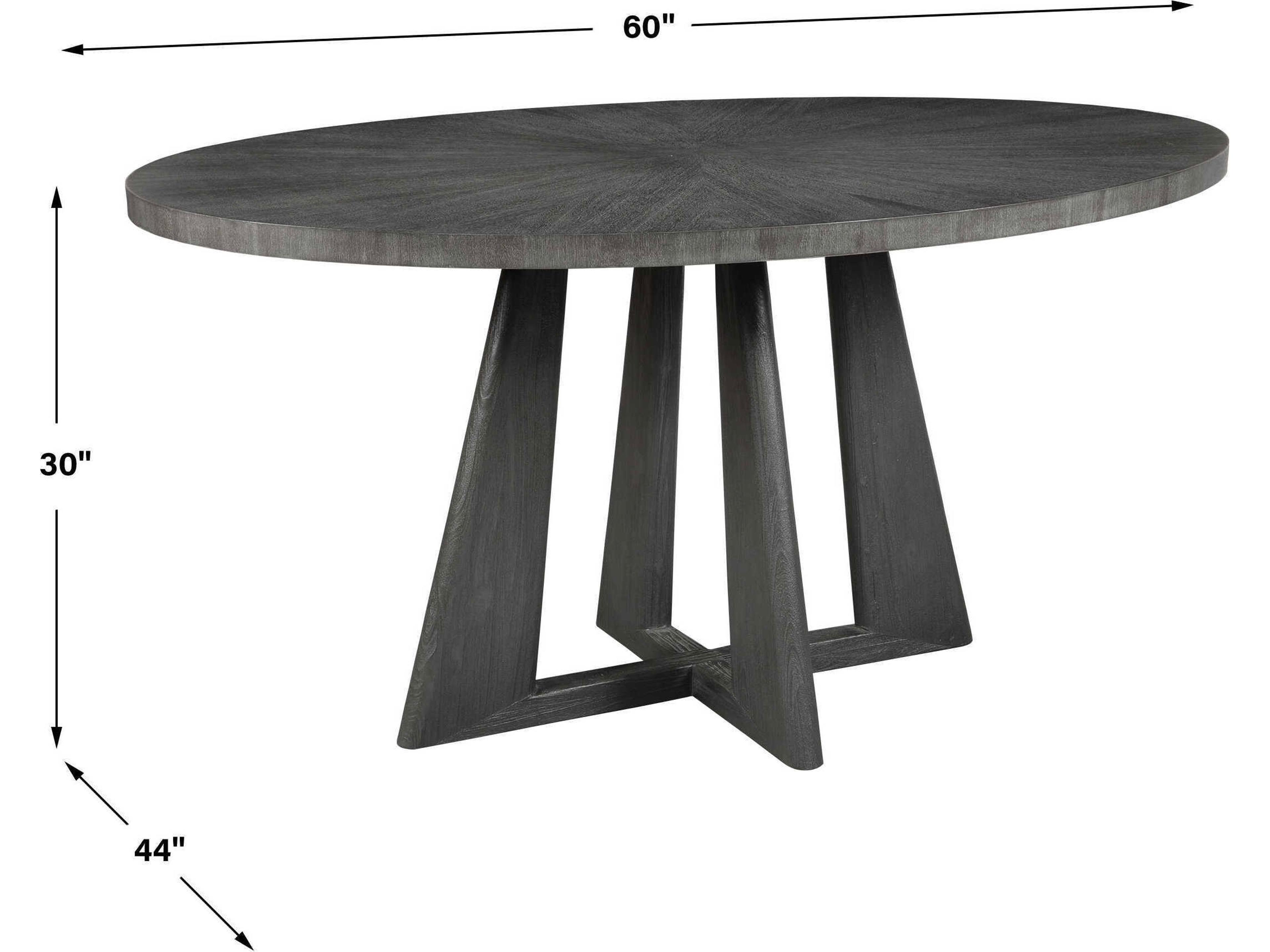 Uttermost Pulsar Oval Wood Light Gray Dining Table