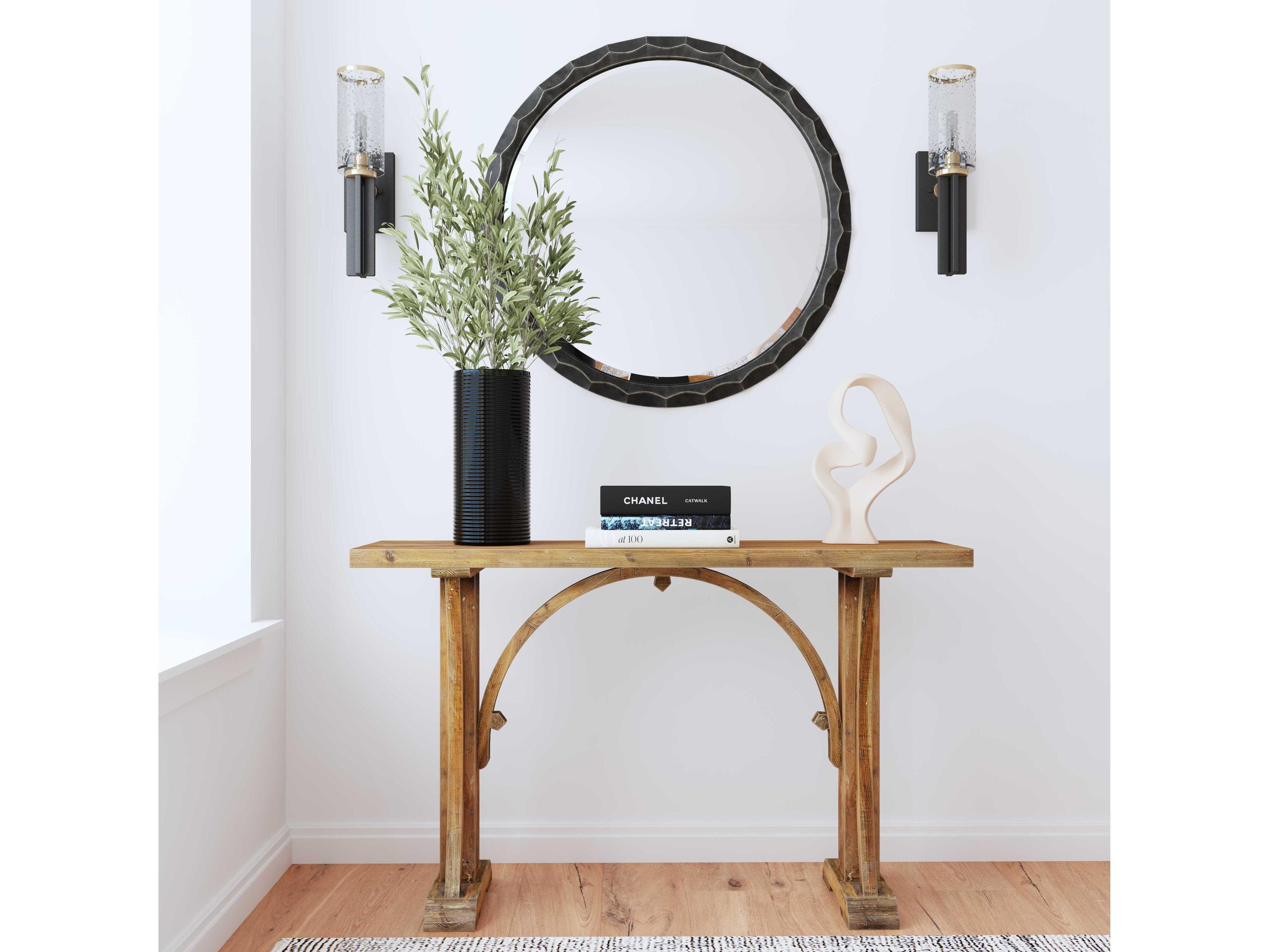 Uttermost Genessis Reclaimed Wood Rectangular Sun Bleached Console Table