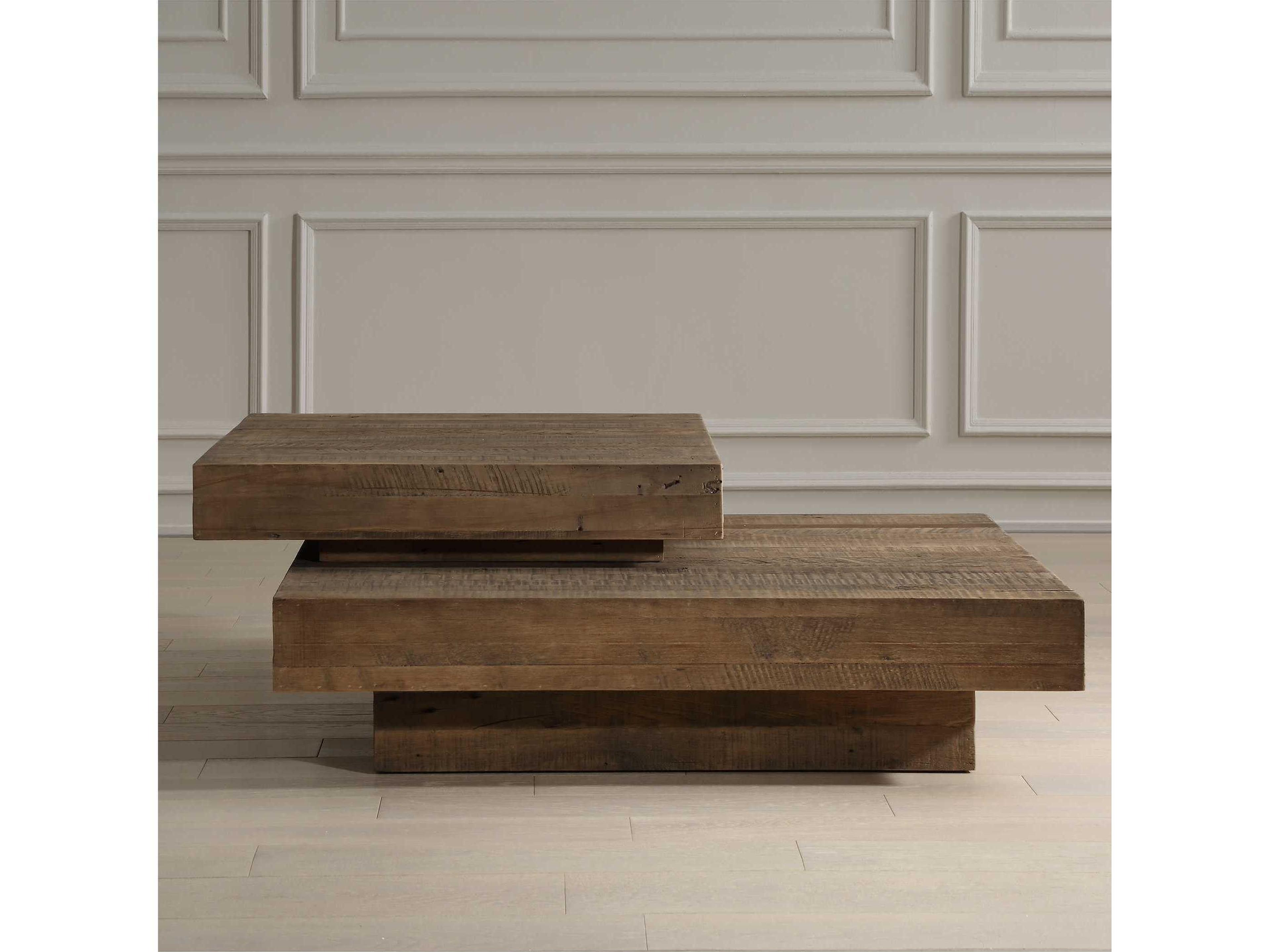 Uttermost Rustic Planes Rectangular Wood Natural Coffee Table