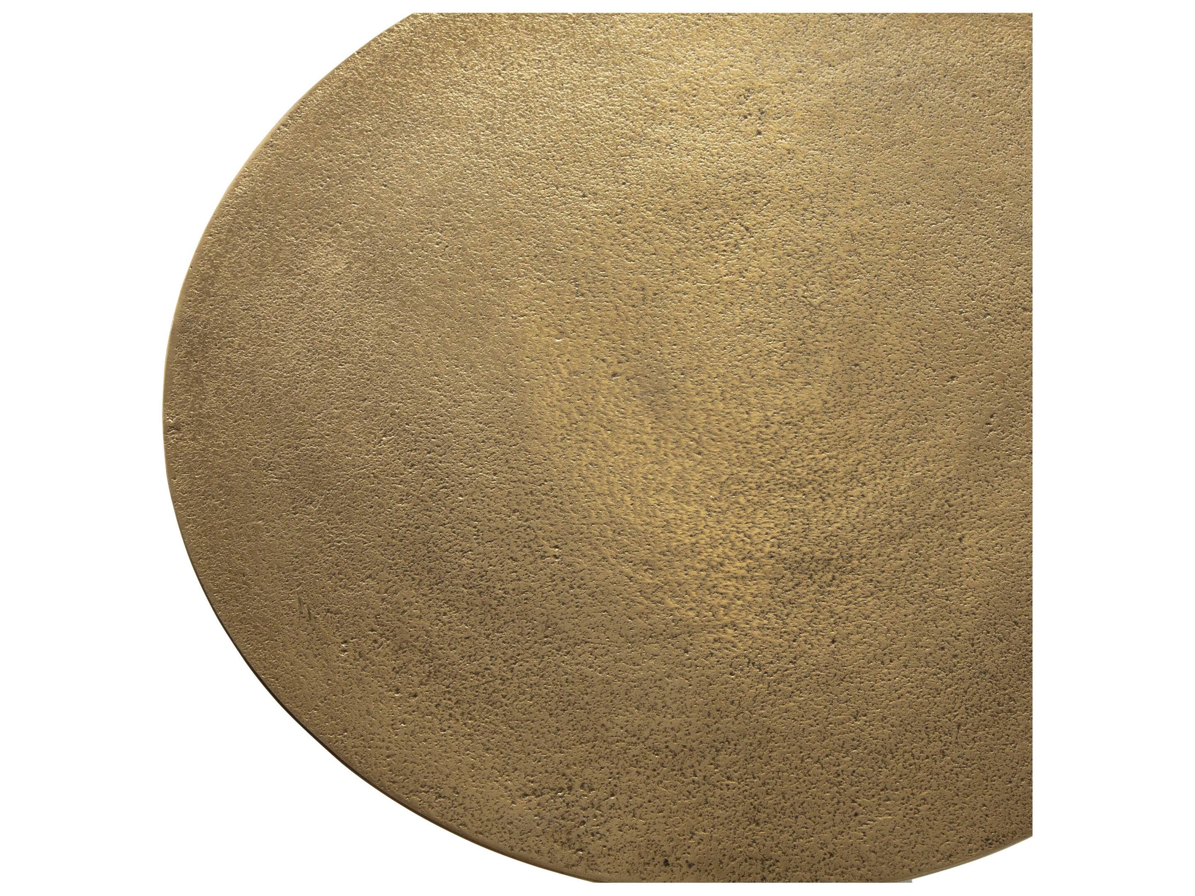 Uttermost Flight Round Metal Antique Brass End Table