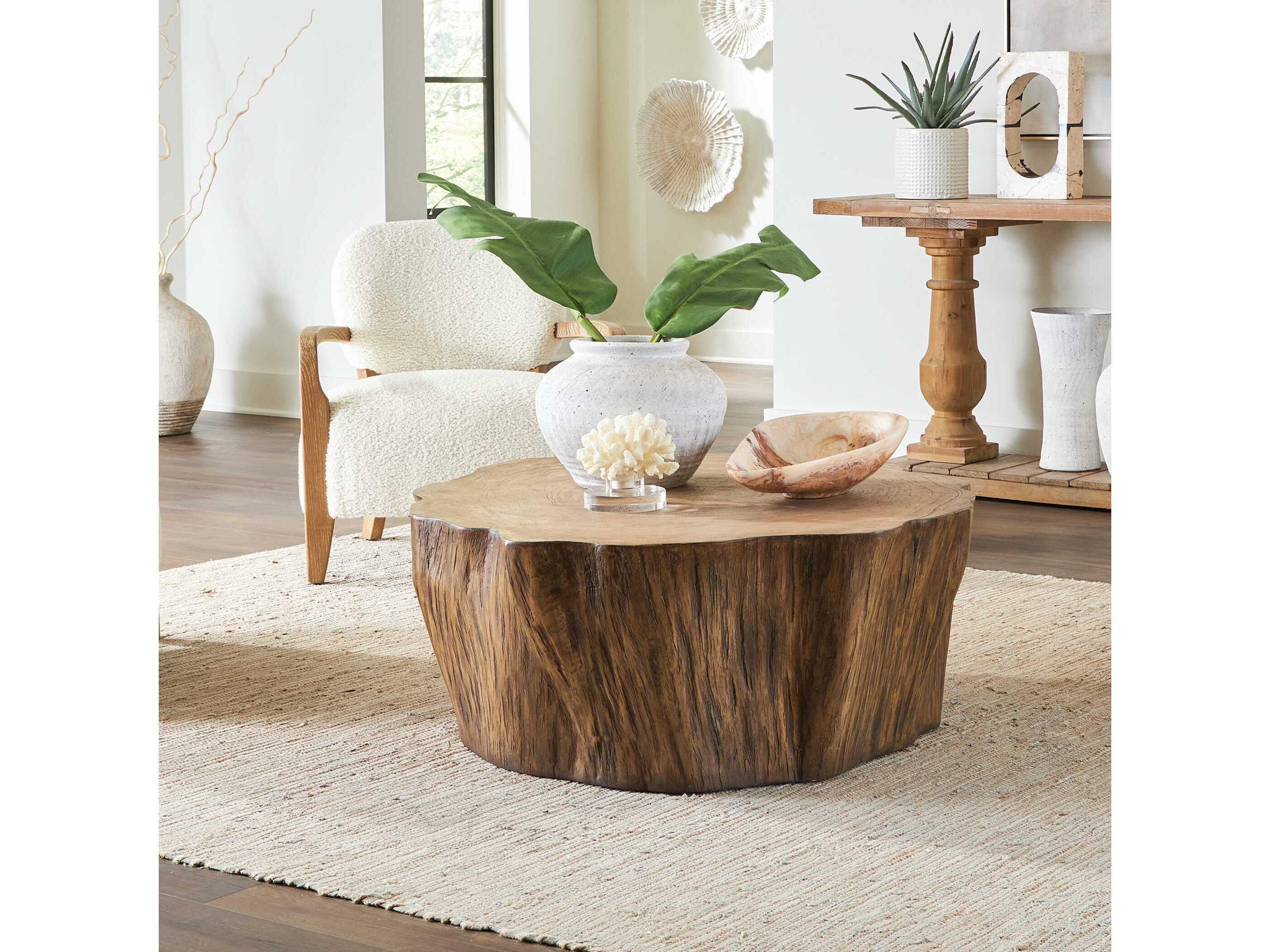 Uttermost Woods Edge Wood Aged Sierra Brown Coffee Table