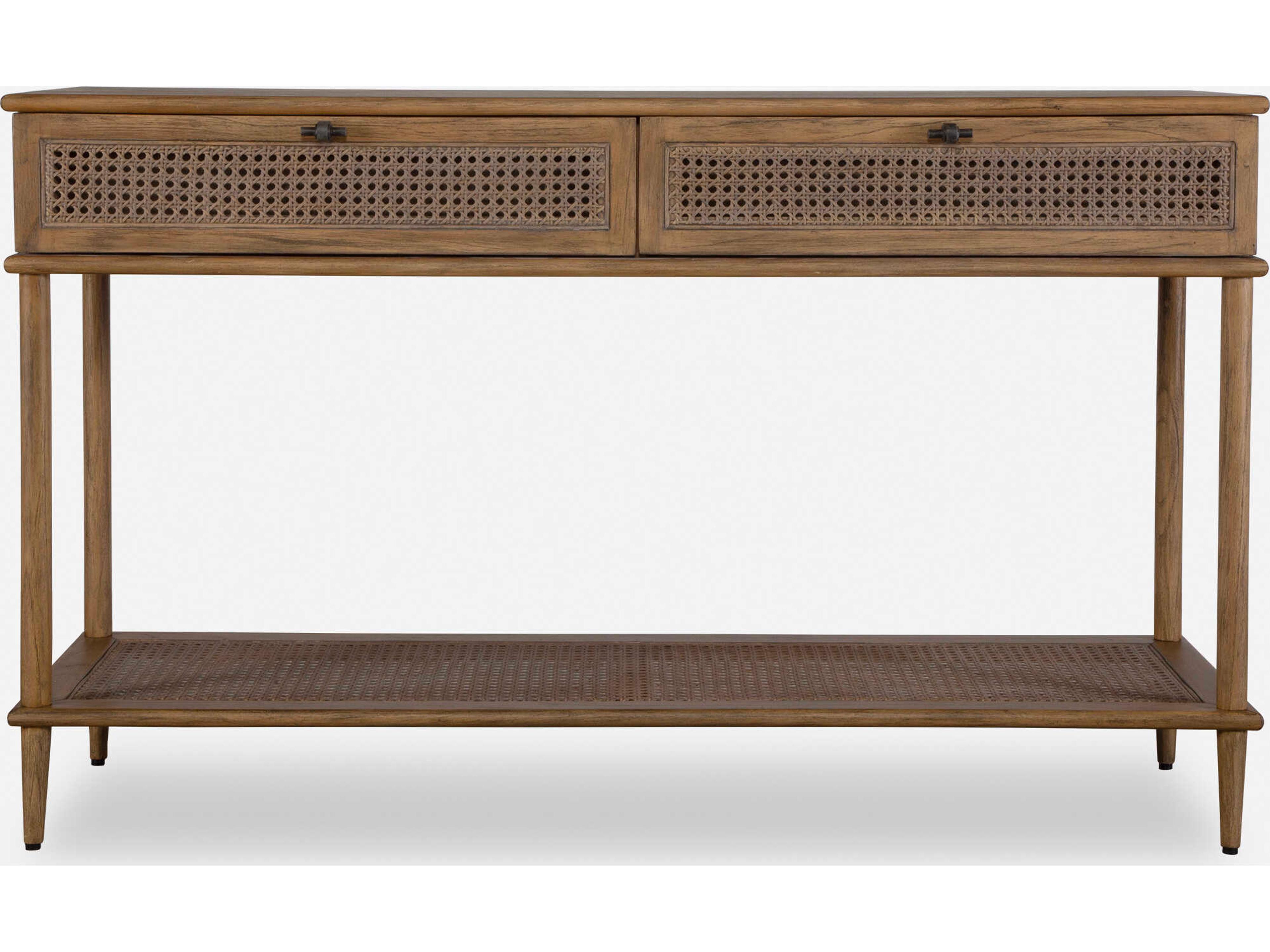 Uttermost Coast Rectangular Wood Soft Oak Stain Console Table