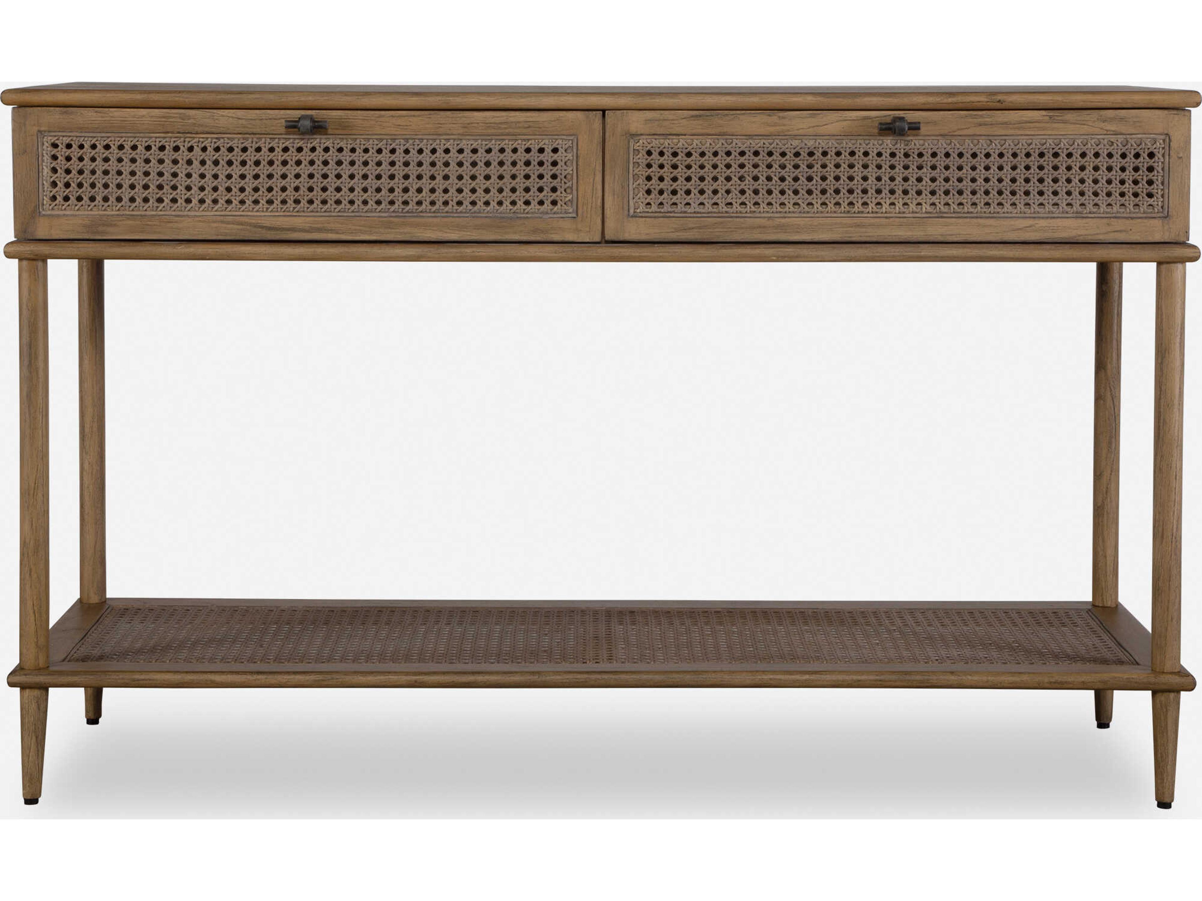 Uttermost Coast Rectangular Wood Soft Oak Stain Console Table