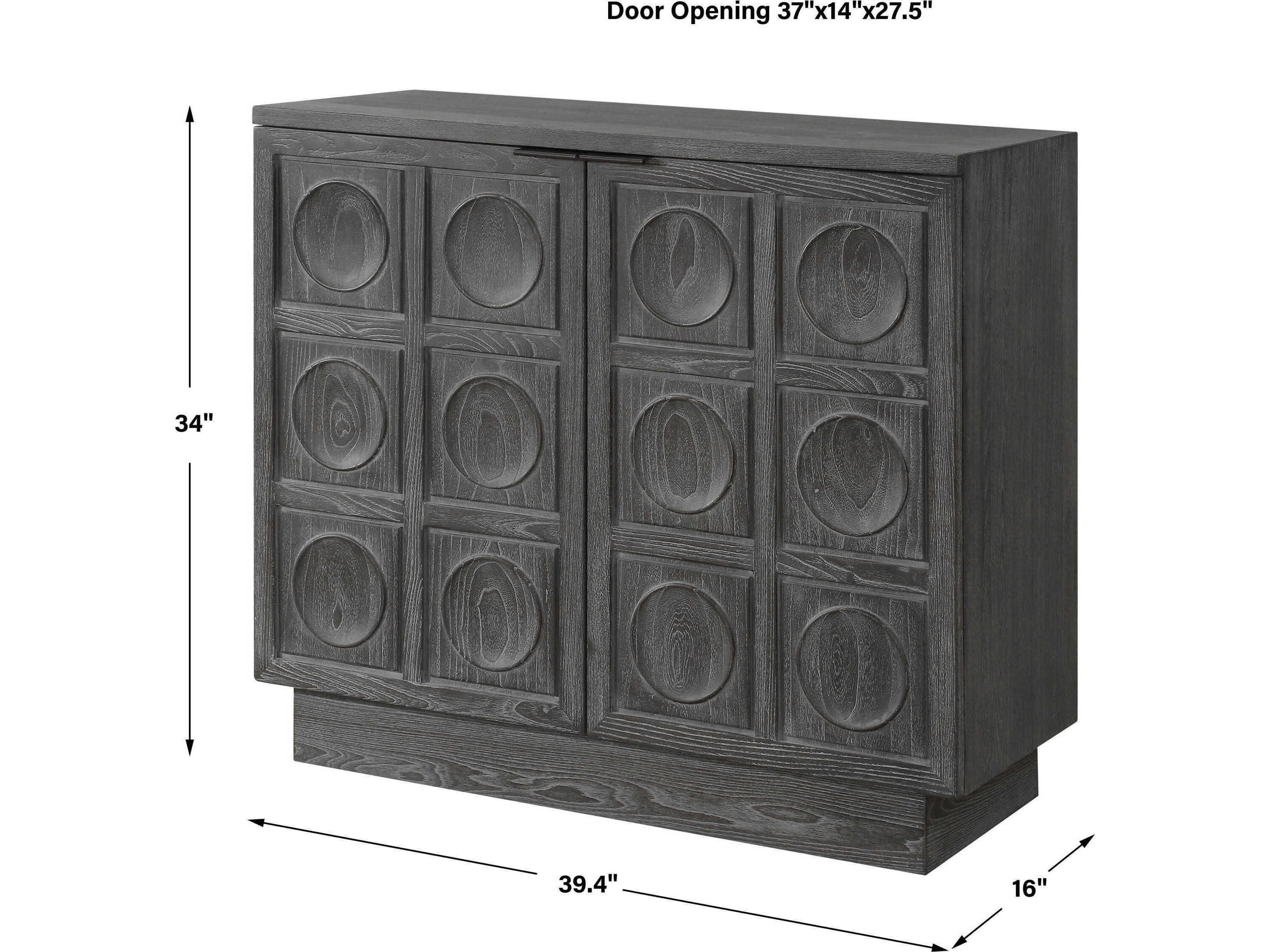 Uttermost Shelby Ebony Black Elm Wood Accent Chest