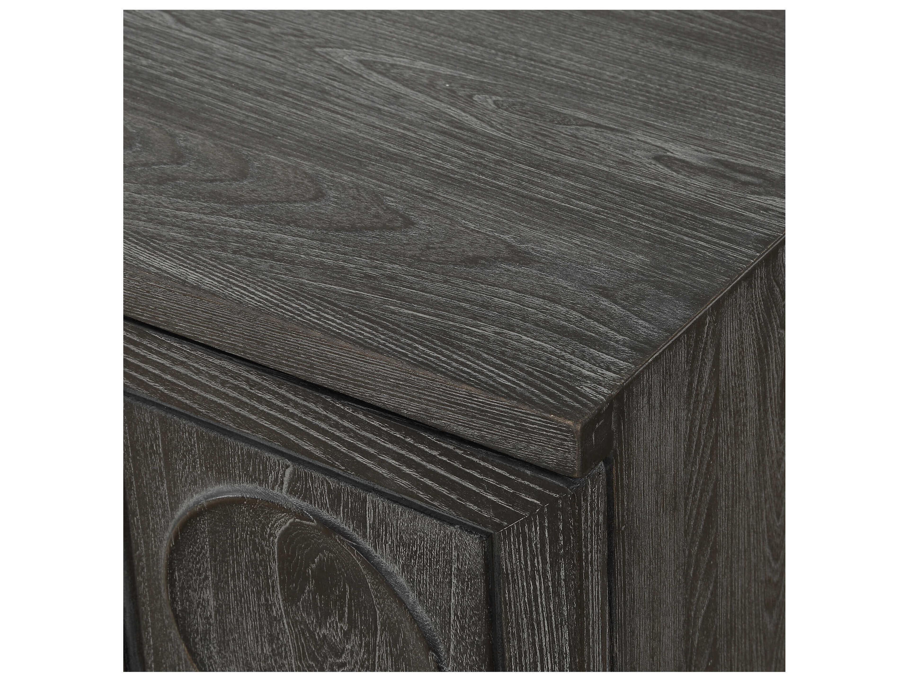 Uttermost Shelby Ebony Black Elm Wood Accent Chest