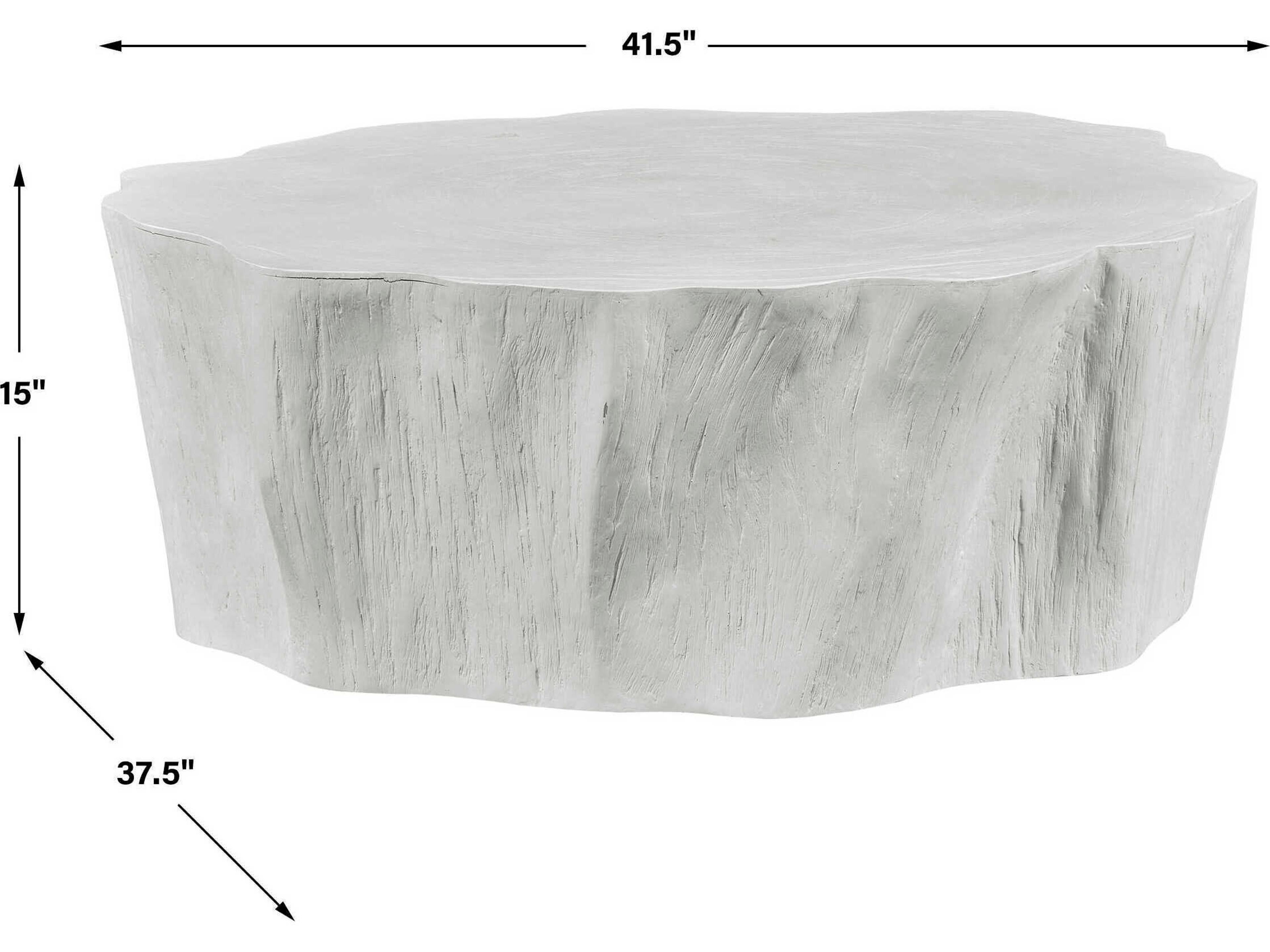 Uttermost Woods Edge Wood Crisp White Coffee Table