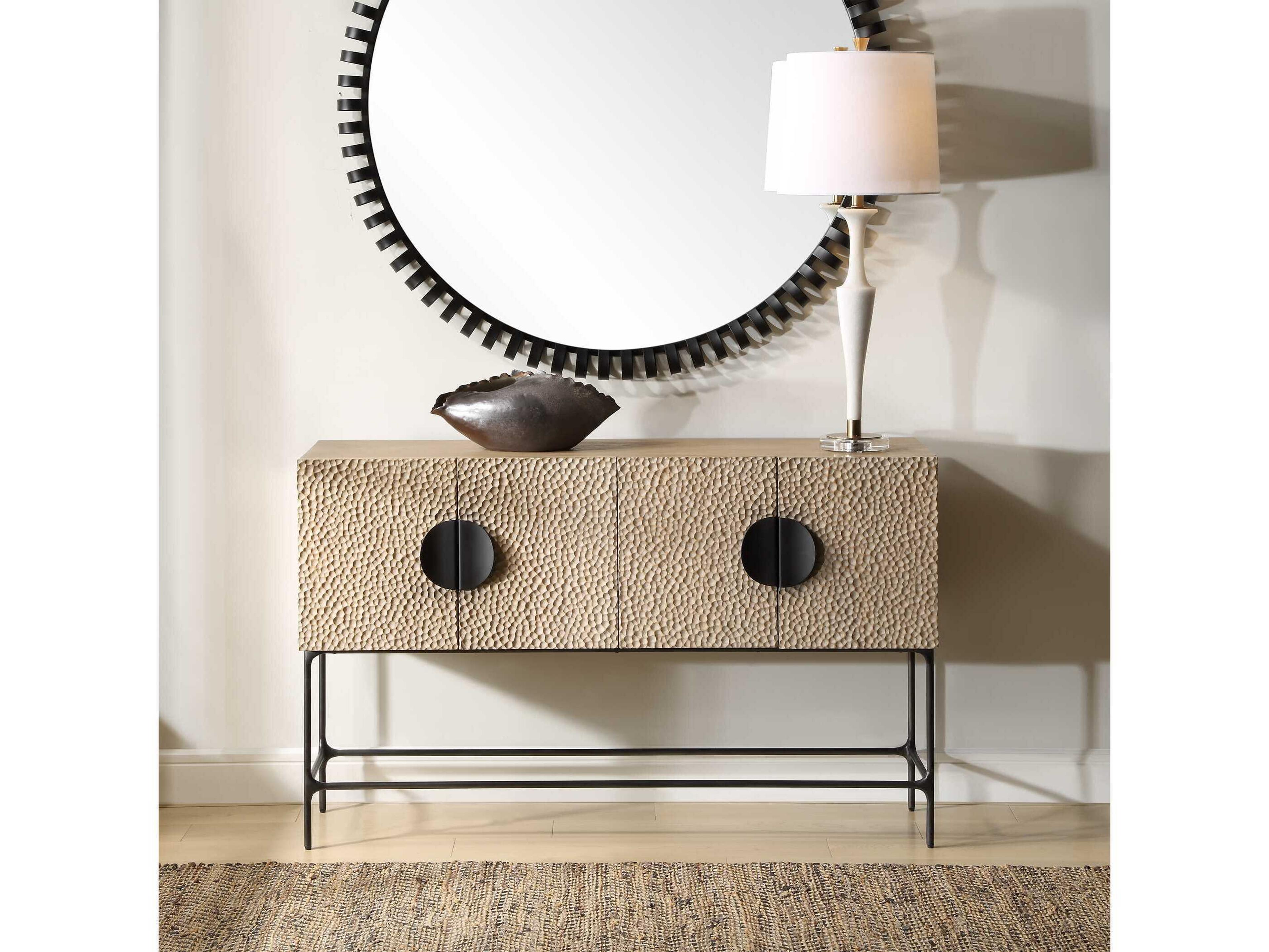 Uttermost Lunar 53" Elm Wood Natural Sideboard