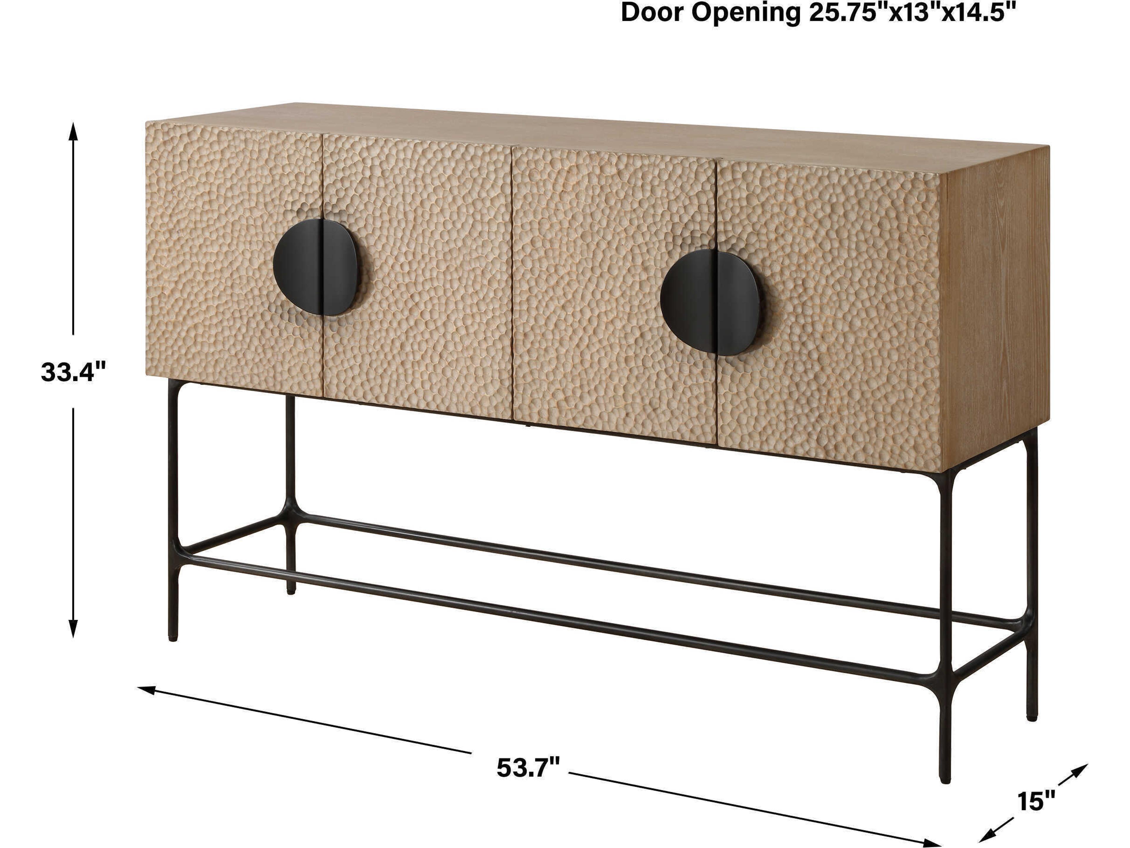 Uttermost Lunar 53" Elm Wood Natural Sideboard