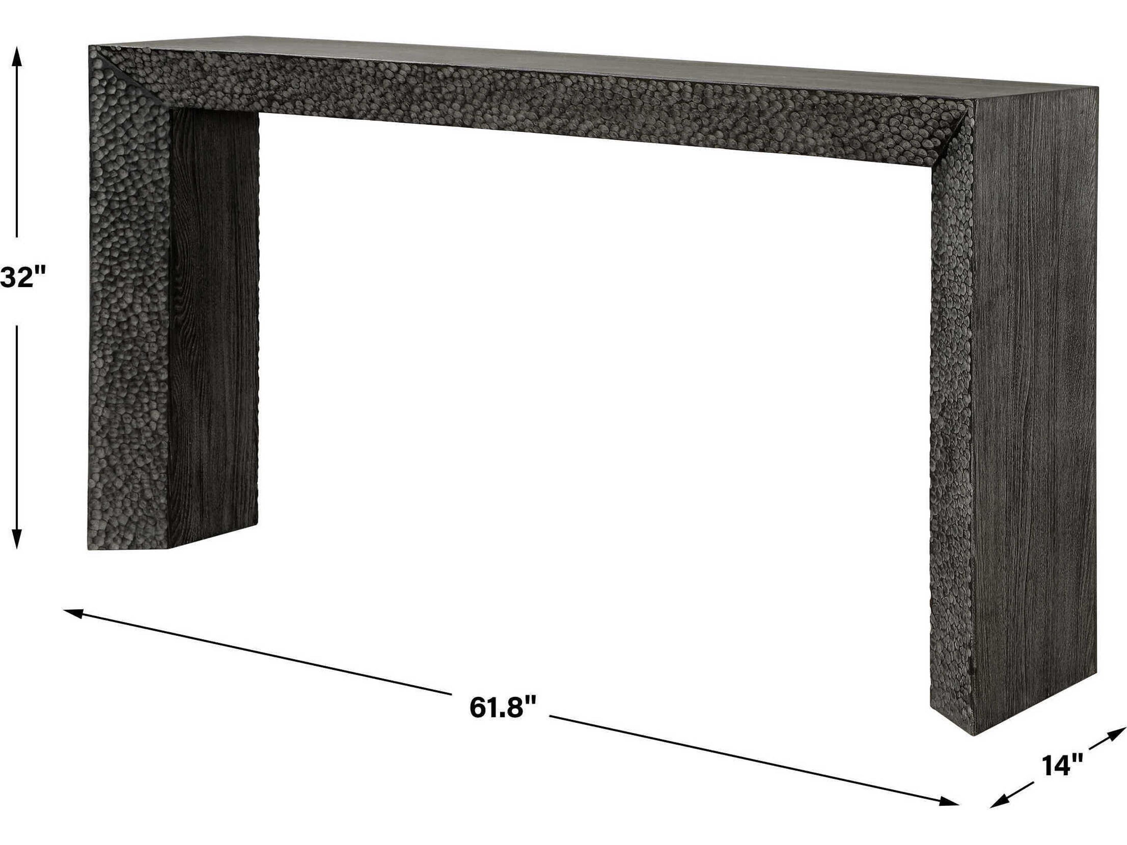 Uttermost Thoreau Rectangular Wood Ebony Console Table