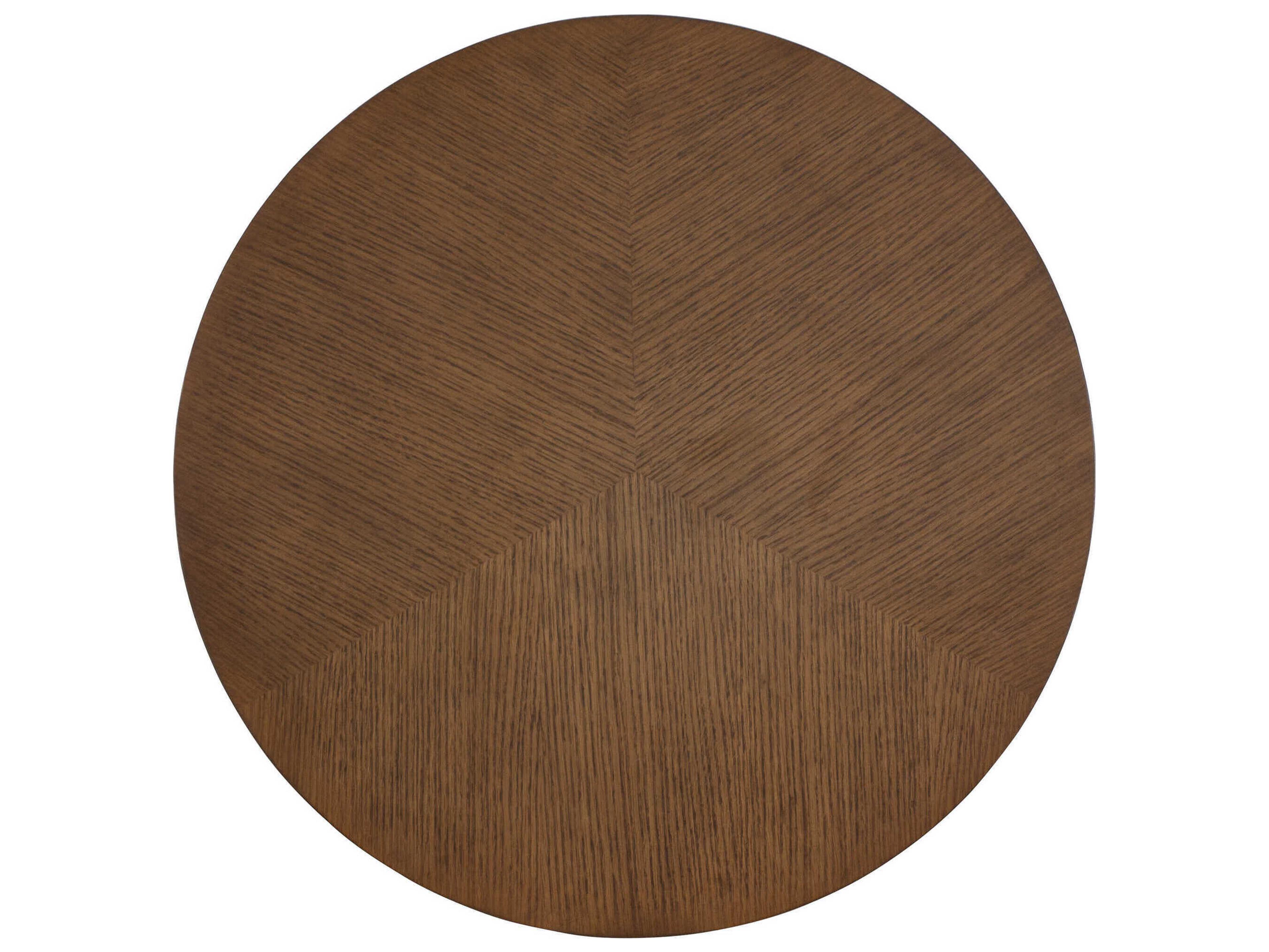 Uttermost Loddon Round Wood Brown Dark Bronze End Table