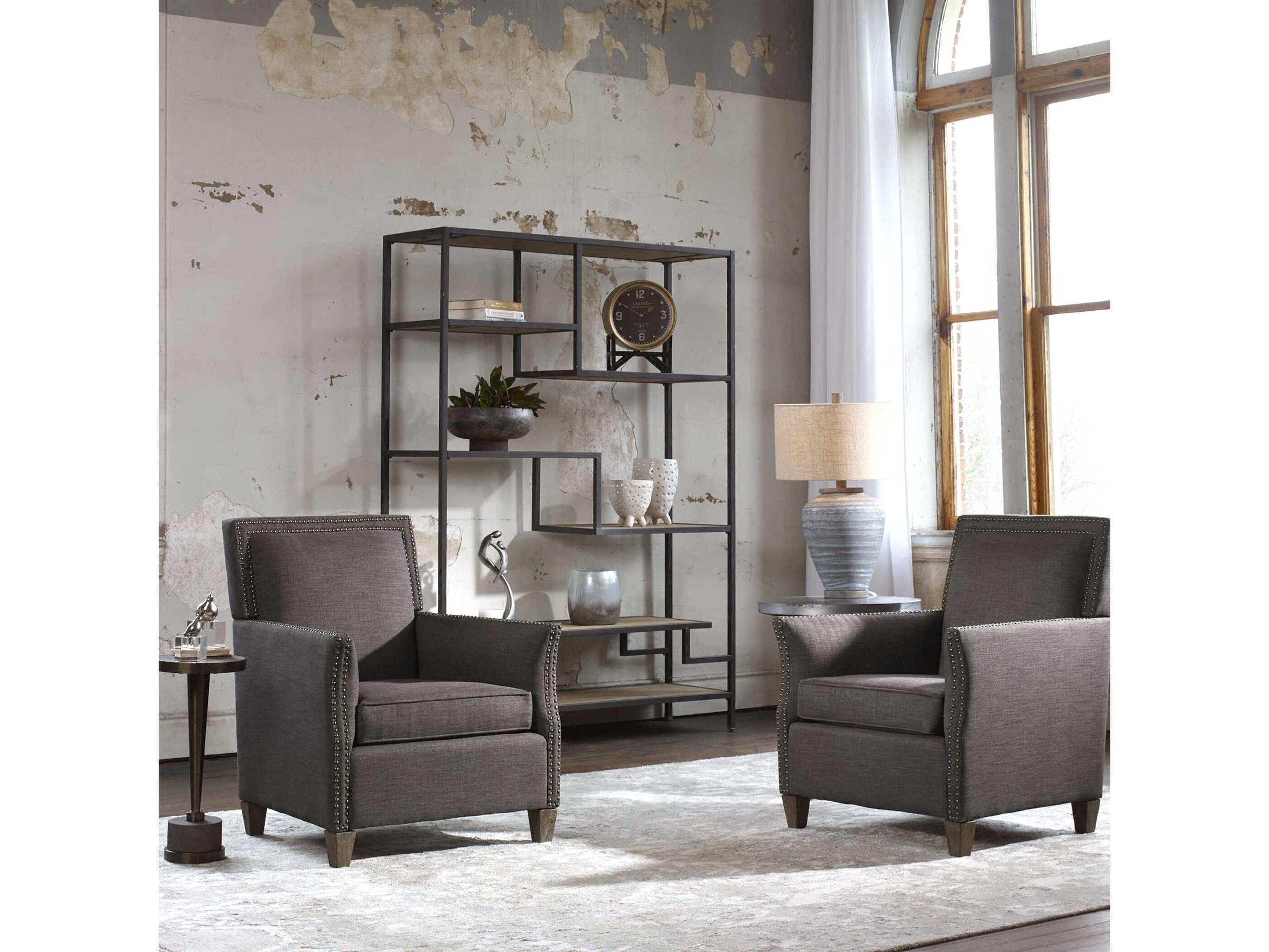 Uttermost Sherwin Aged Black Industrial Etagere