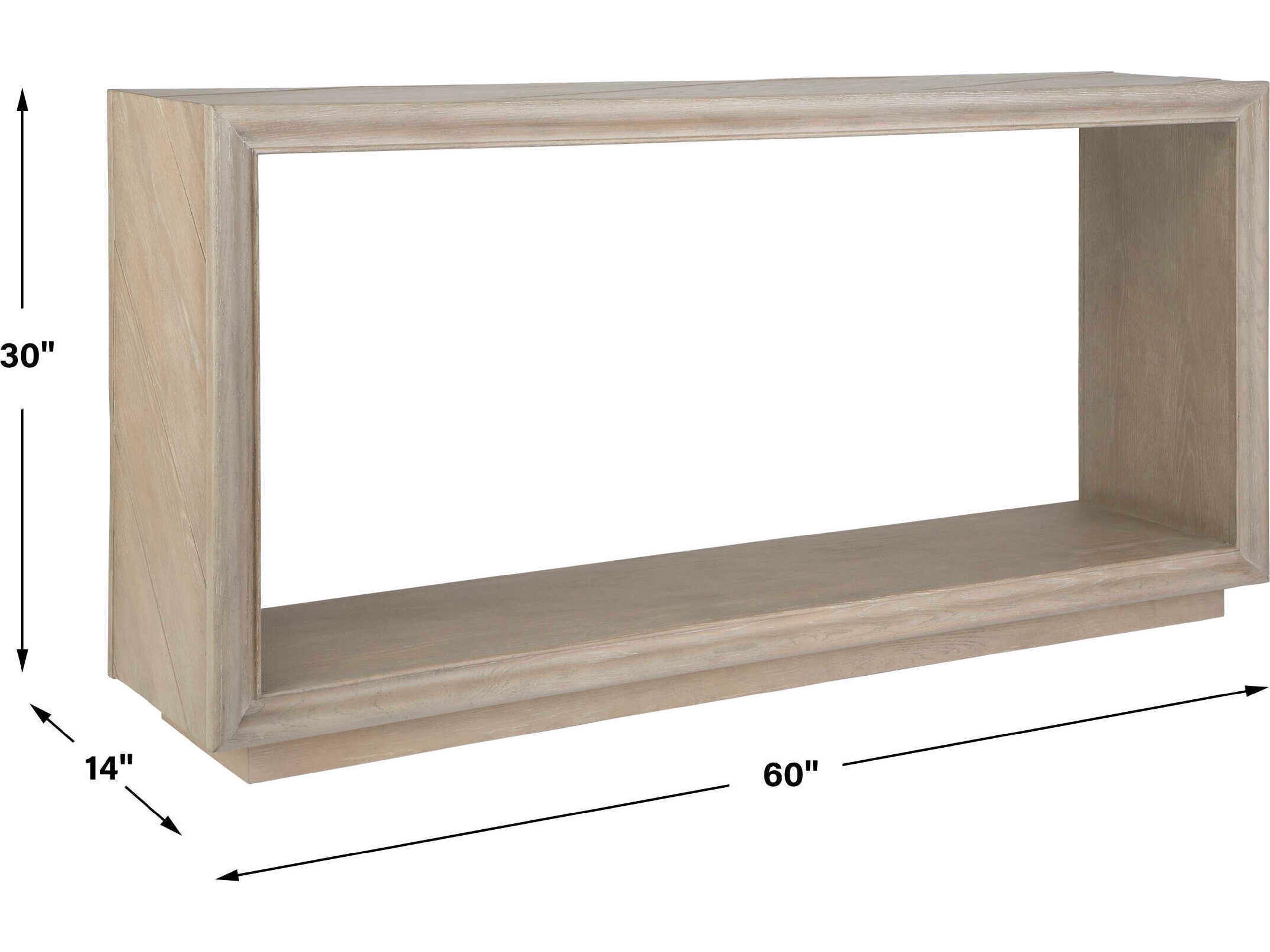 Uttermost Prism Rectangular Wood Light Oak Console Table