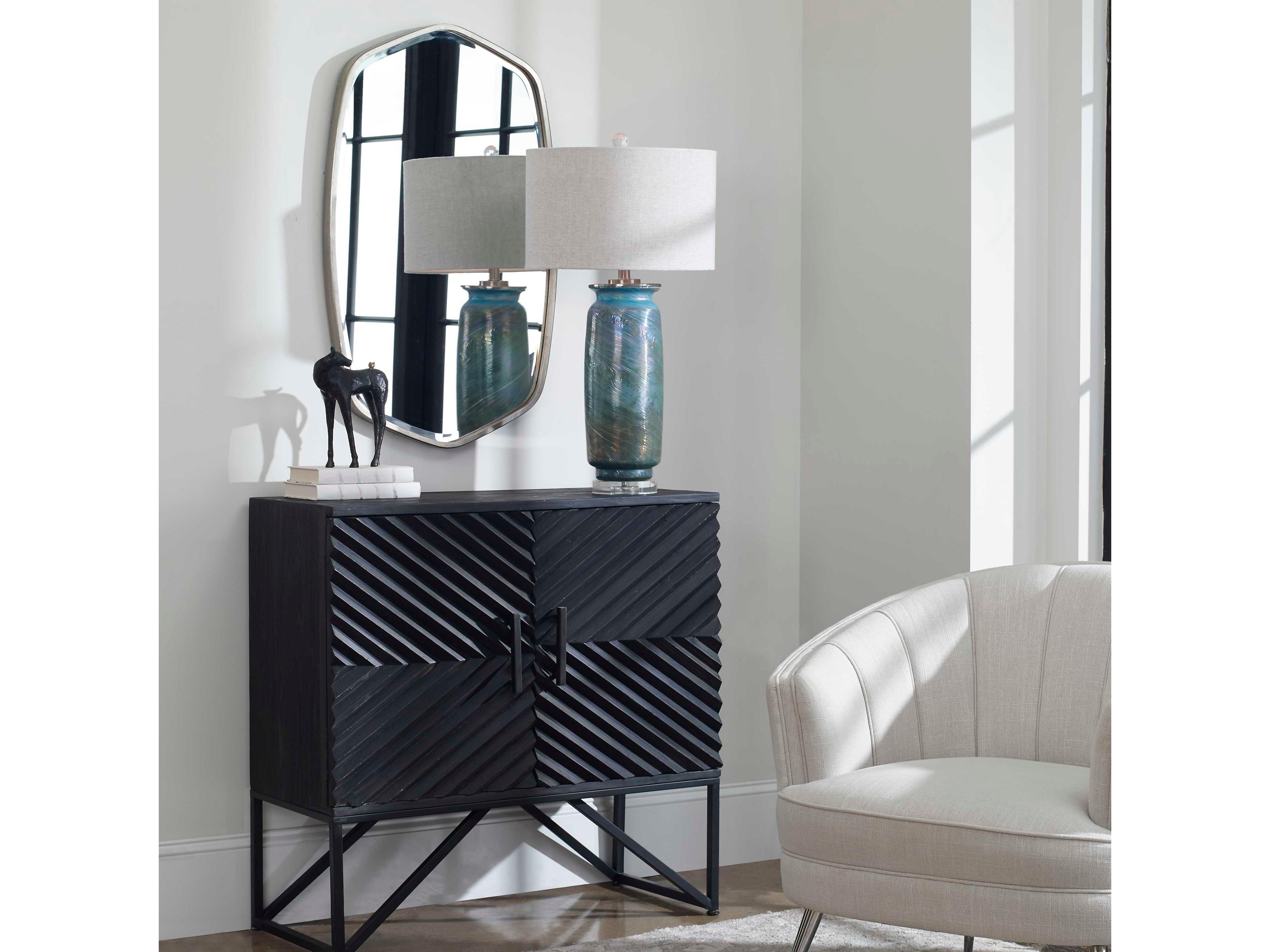 Uttermost Zadie Aged Ebony Black Accent Chest