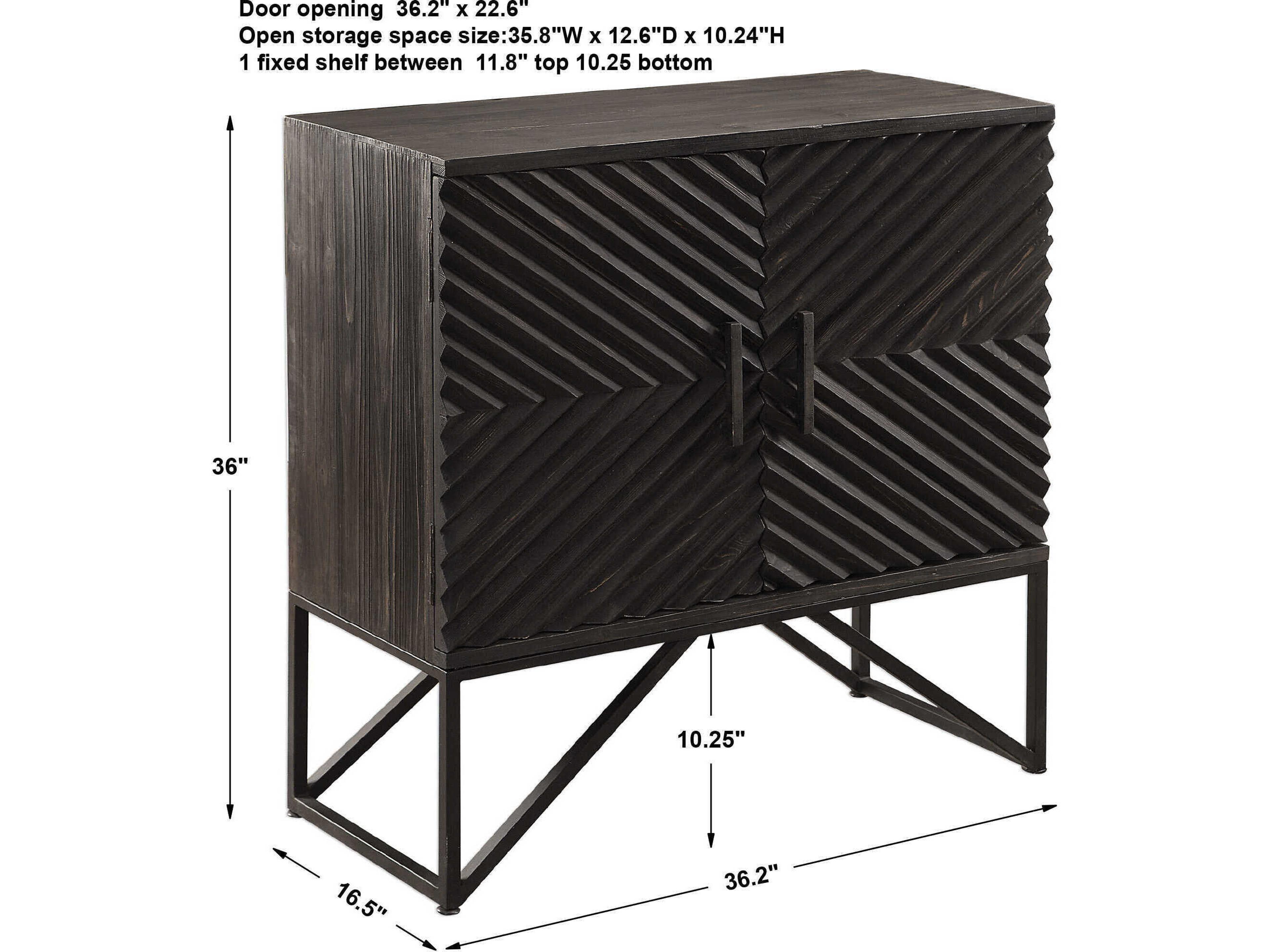 Uttermost Zadie Aged Ebony Black Accent Chest