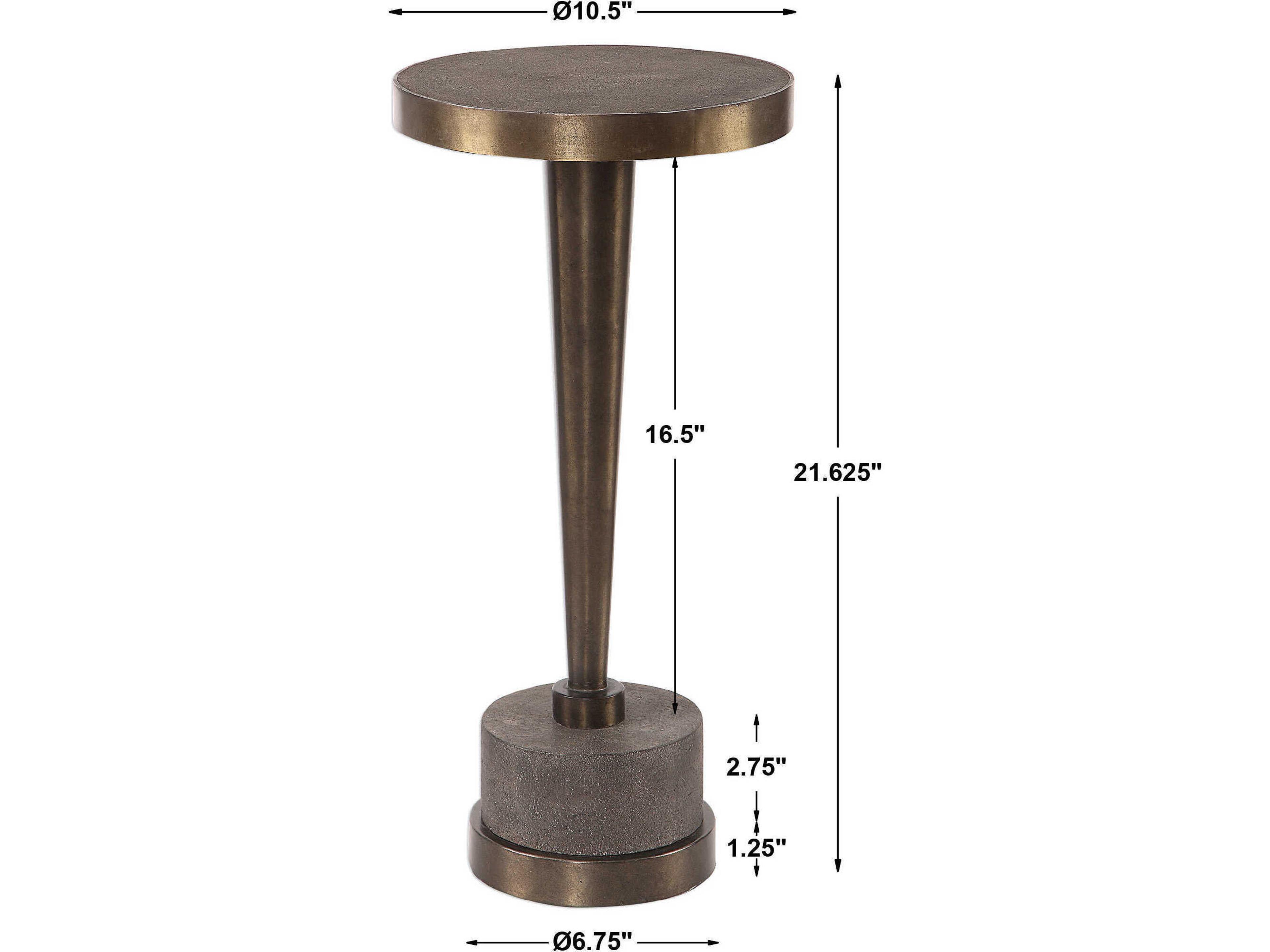 Uttermost Masika Round Stone Natural Gray End Table