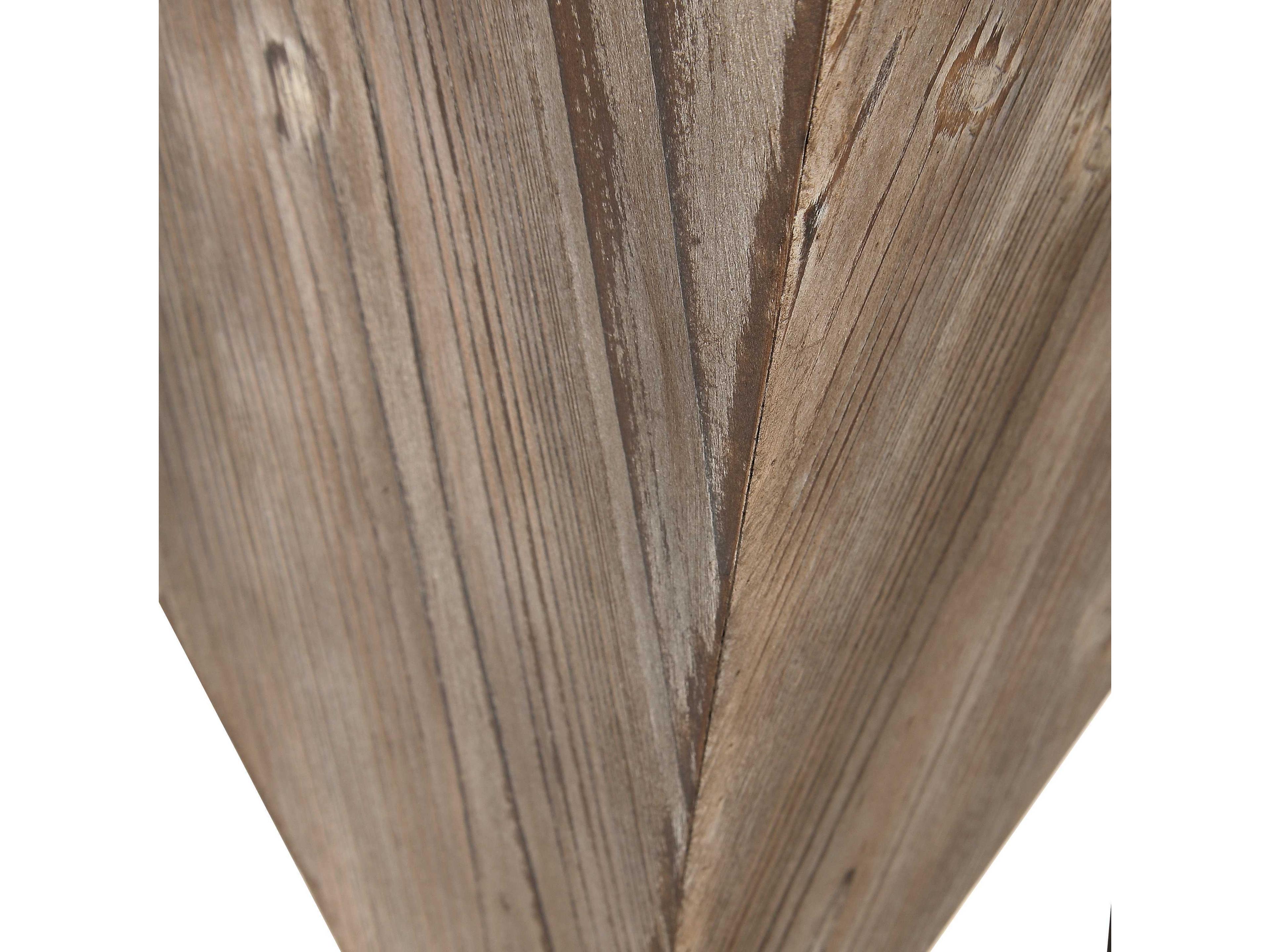 Uttermost Bertrand Square Wood Gray Wash Aged Black End Table