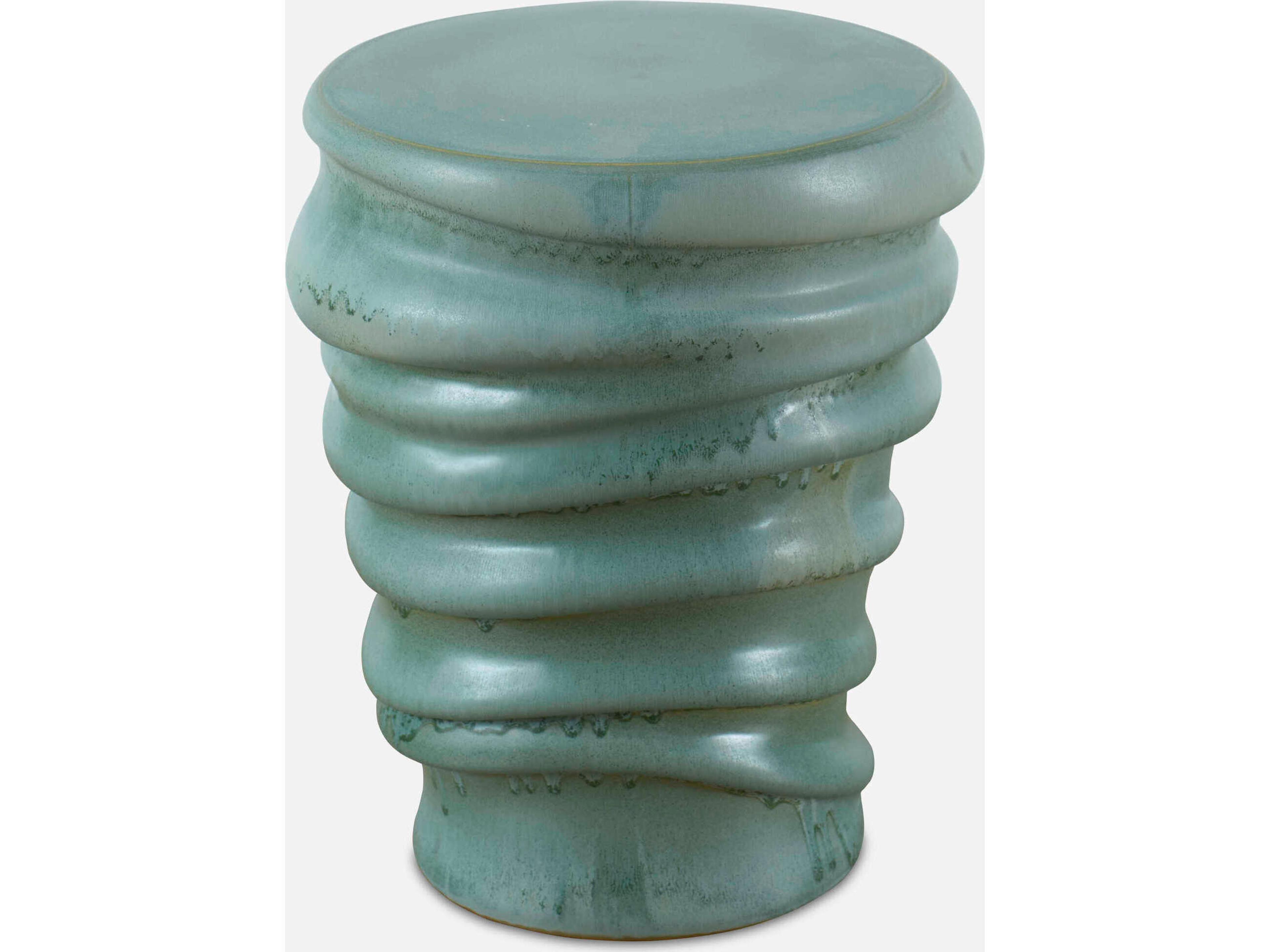 Skye Light Aqua Green Accent Stool