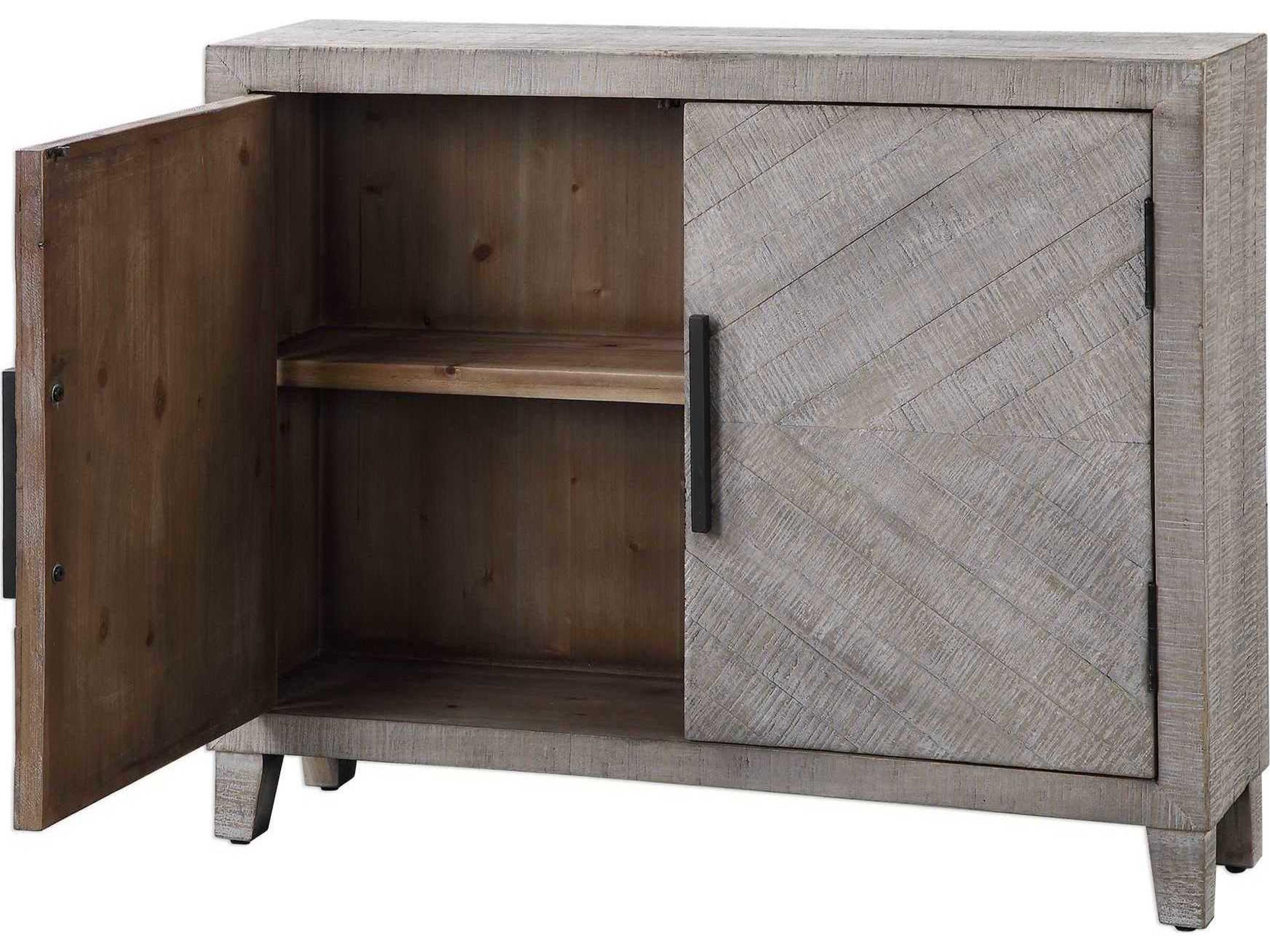 Uttermost Adalind White Washed Gray Accent Chest