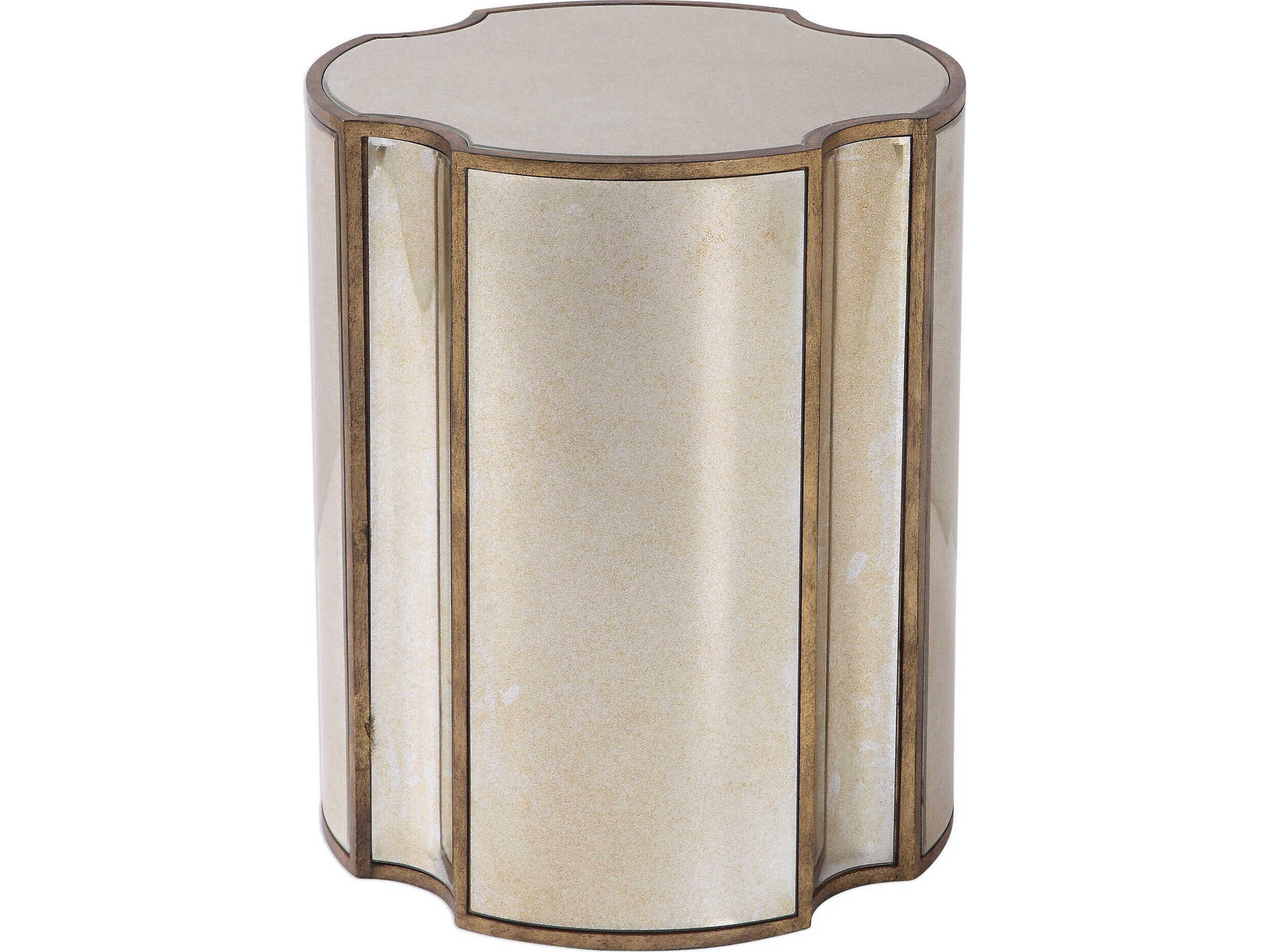 Uttermost Harlow Mirror Antique Brass End Table