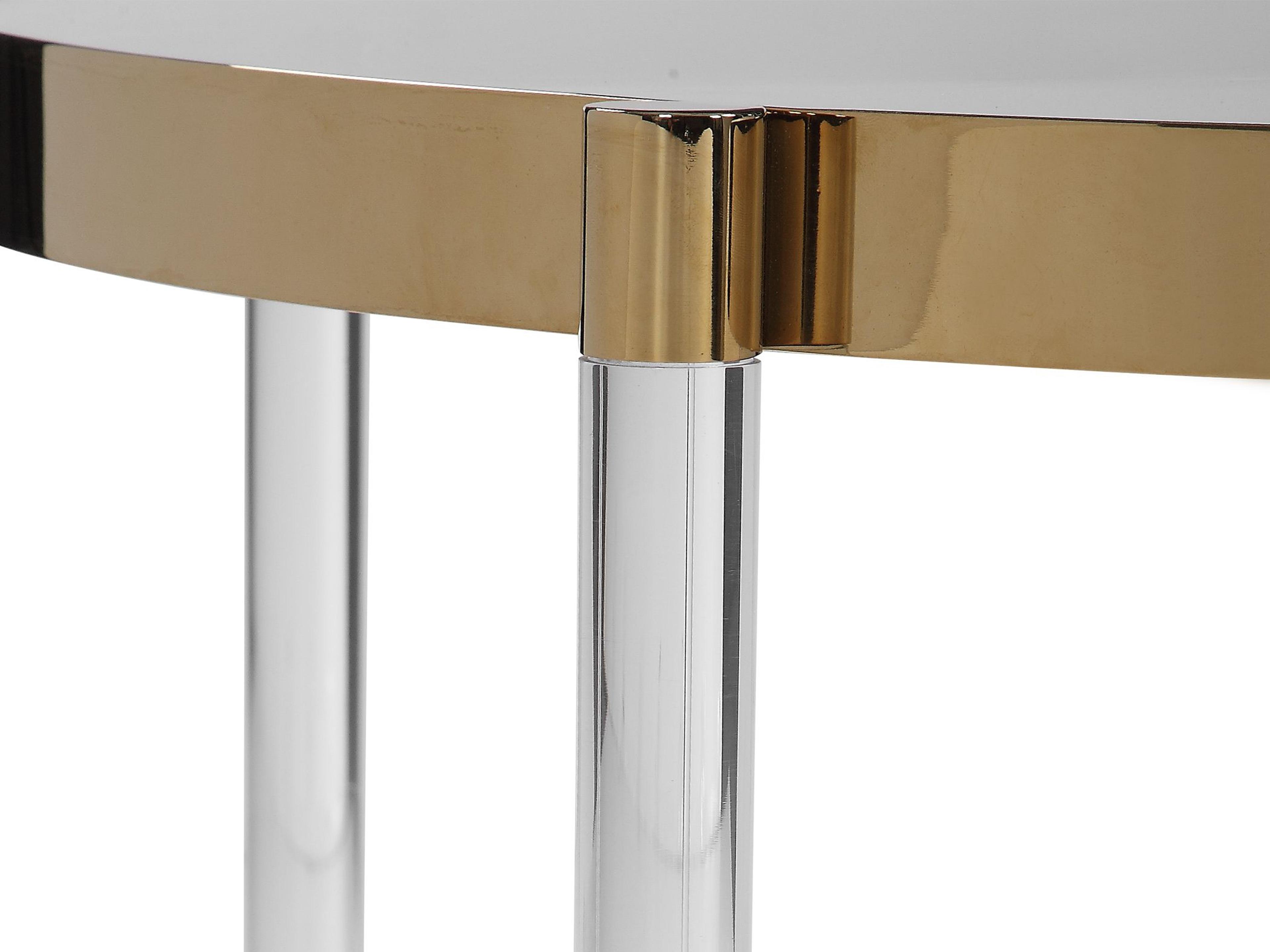 Uttermost Kellen Round Glass Gold Clear Coffee Table