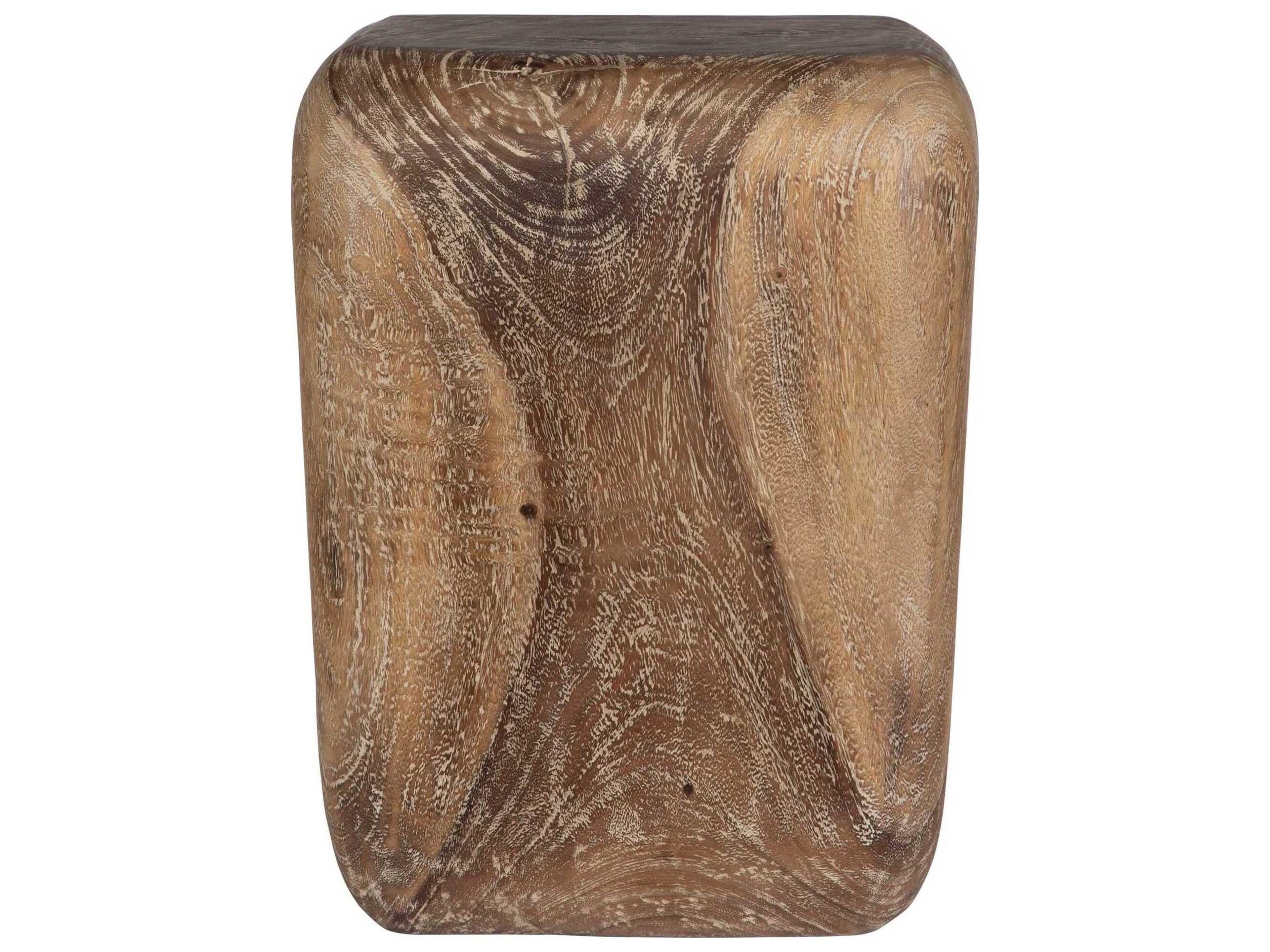Uttermost Loophole Natural Wash Brown Accent Stool