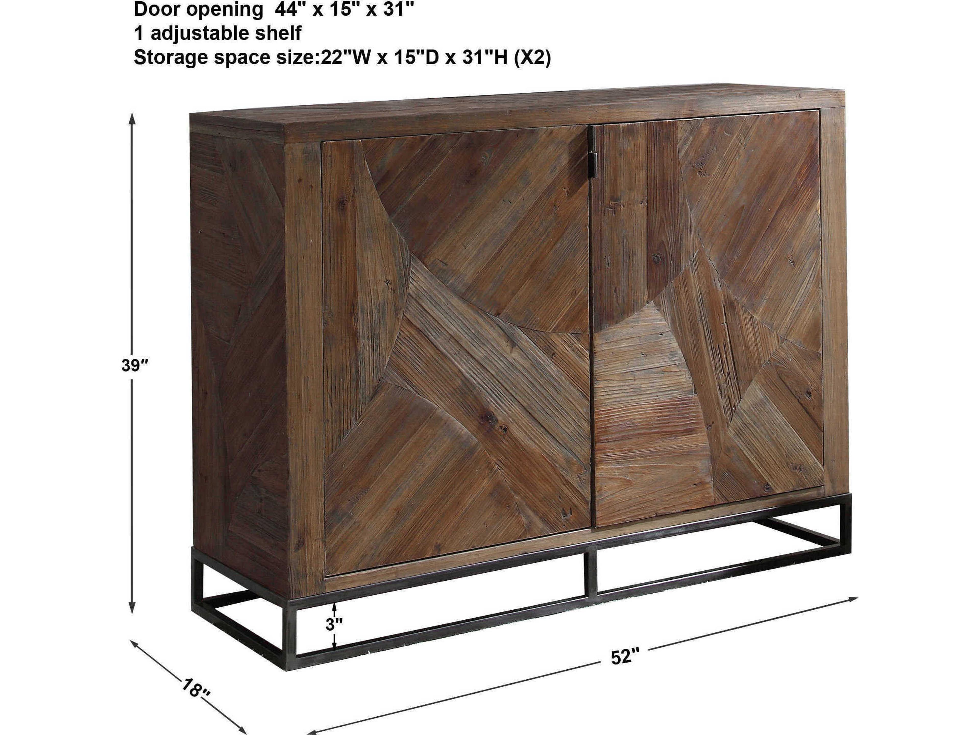 Uttermost Evros Walnut Aged Gunmetal Brown Ply Wood Accent Chest