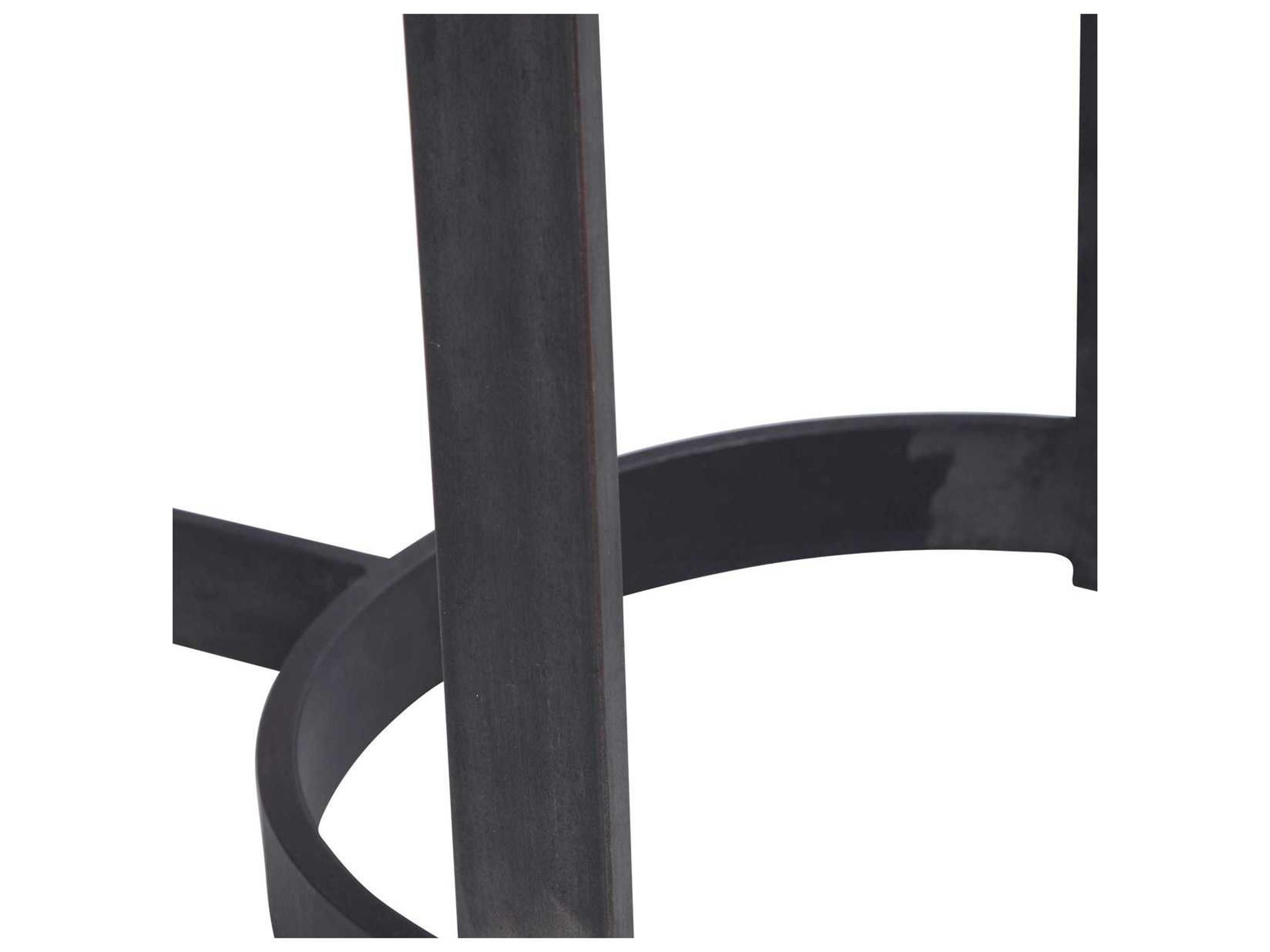 Uttermost Basuto Steel Rectangular Wood Natural Oak Light Gray Console Table