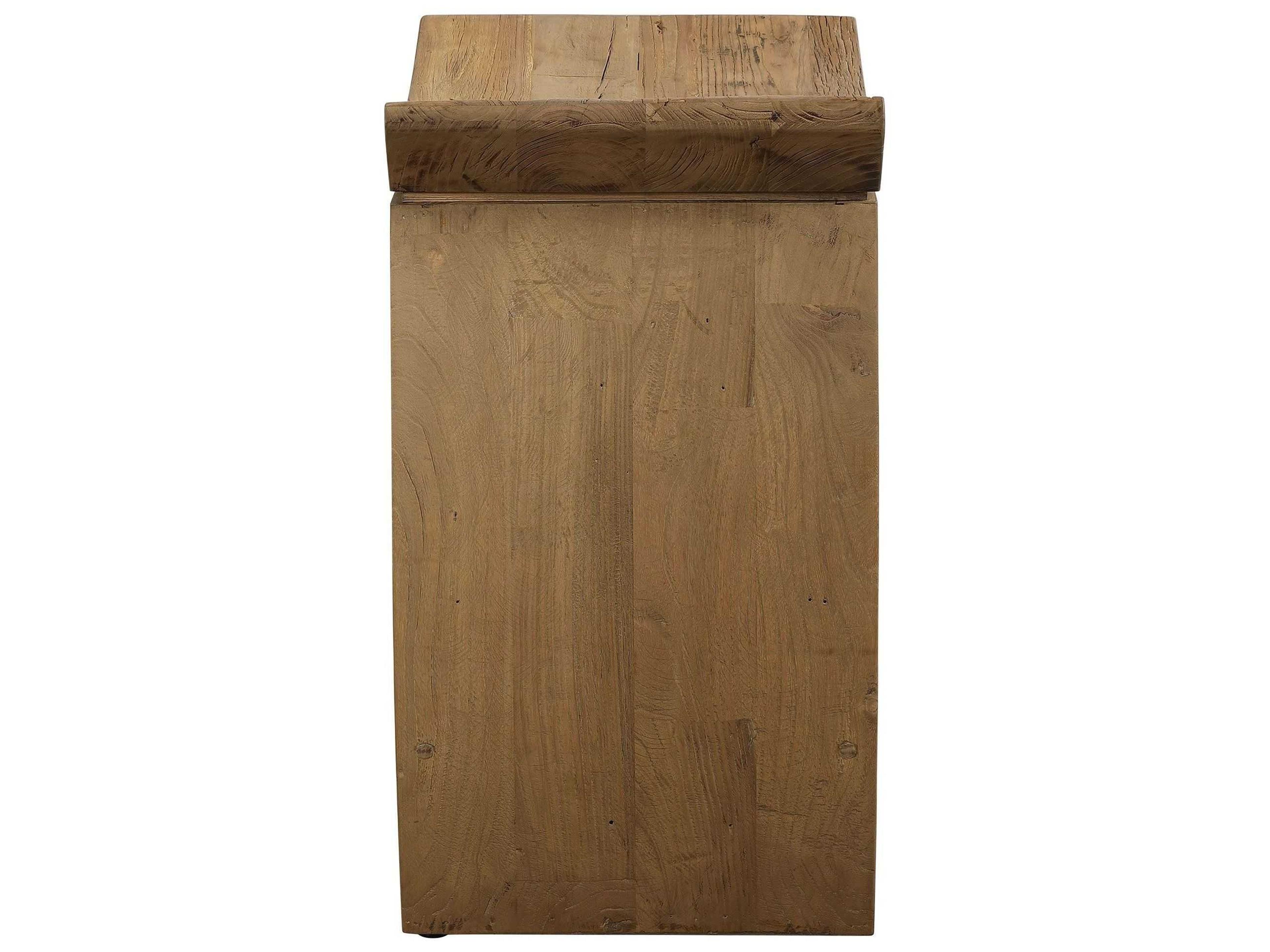 Uttermost Connor Elm Wood Natural Dark Steel Counter Stool