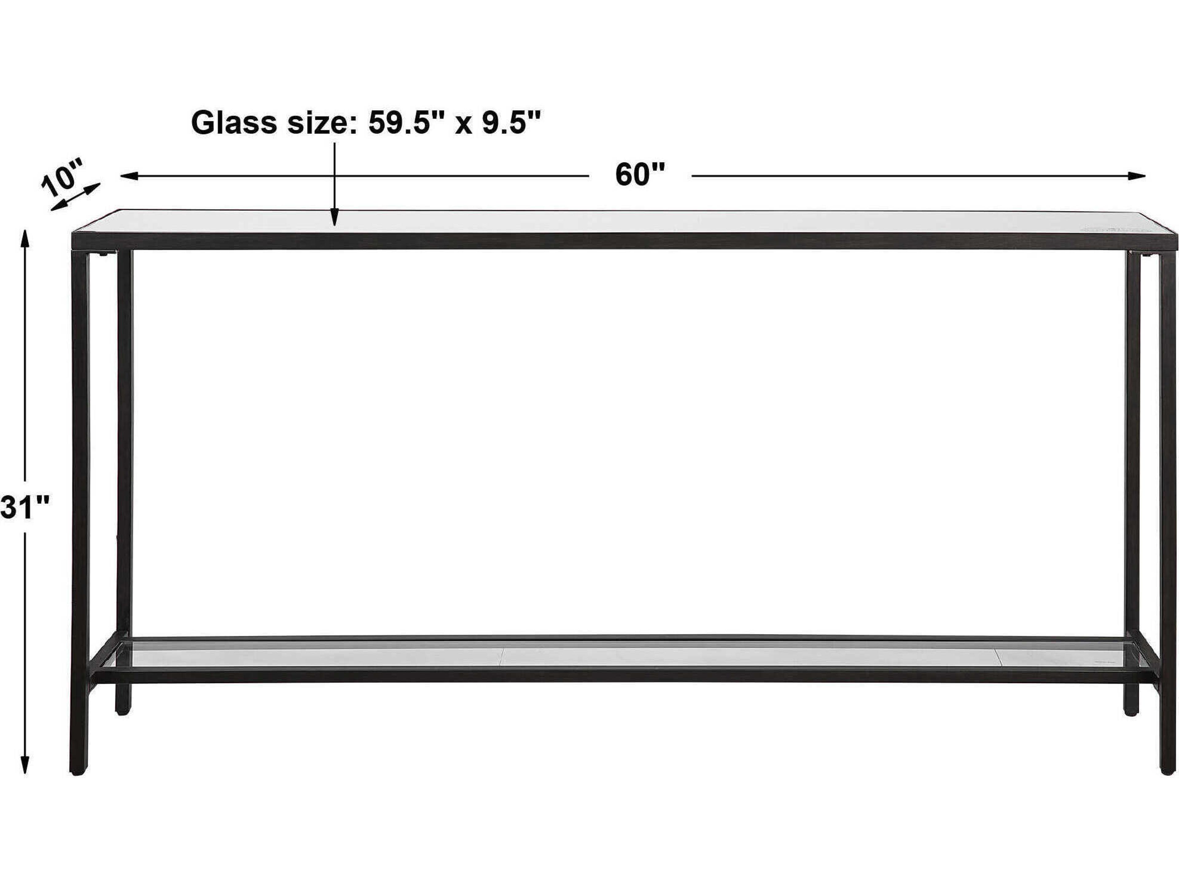 Uttermost Hayley Rectangular Streamlined Matte Black Console Table