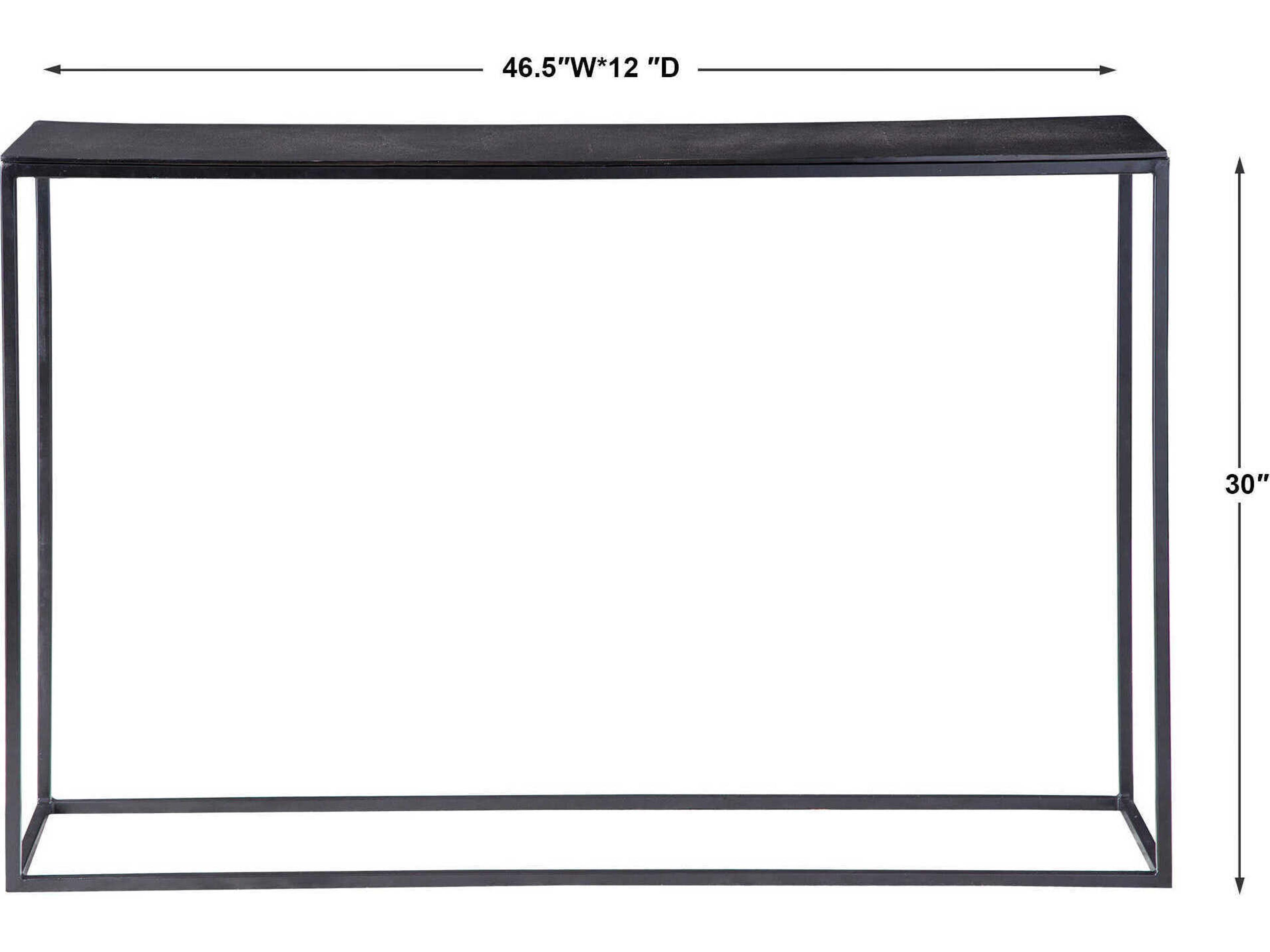 Uttermost Coreene Industrial Rectangular Metal Antique Bronze Console Table