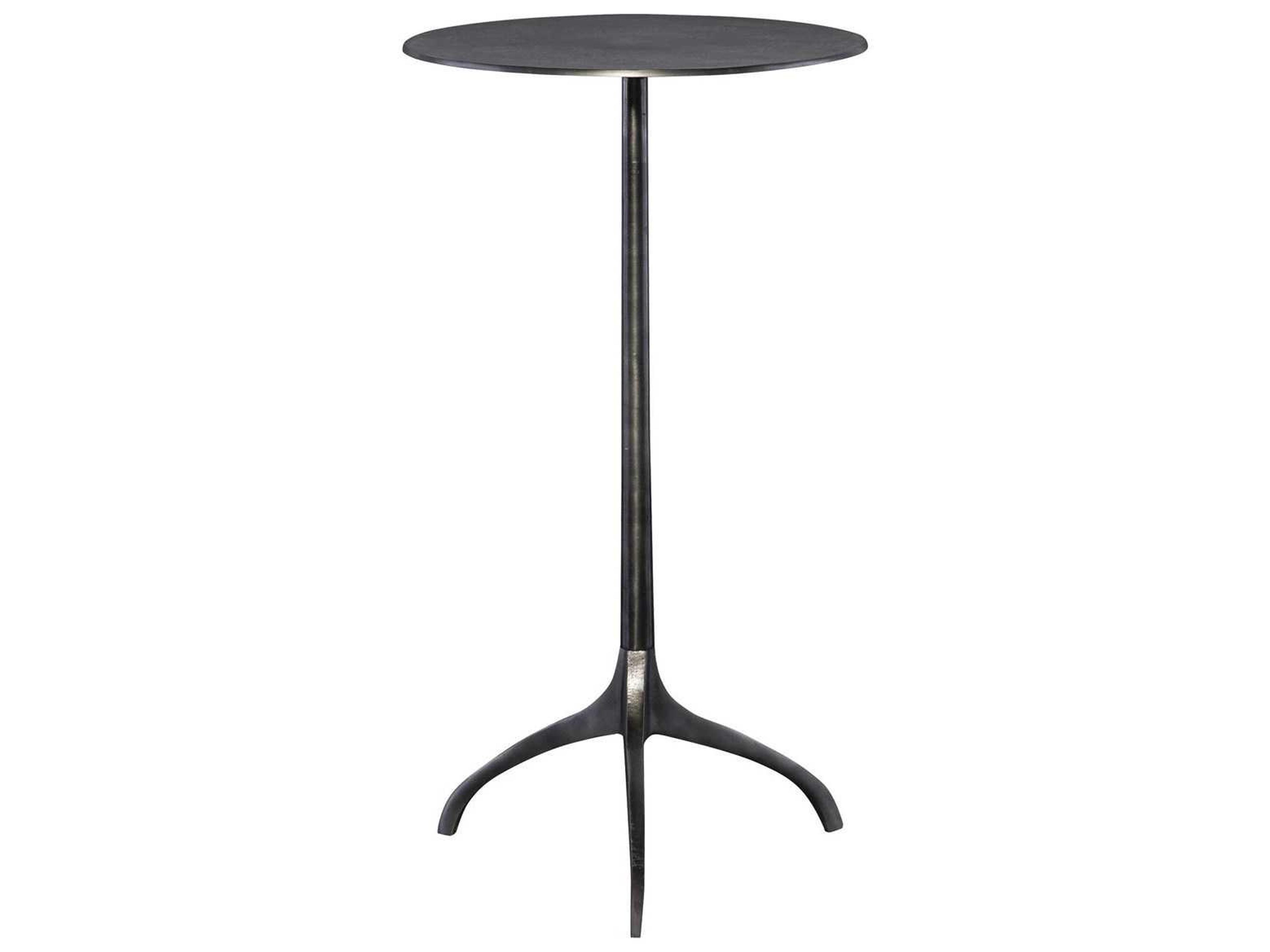 Uttermost Beacon Round Metal Age Steel End Table