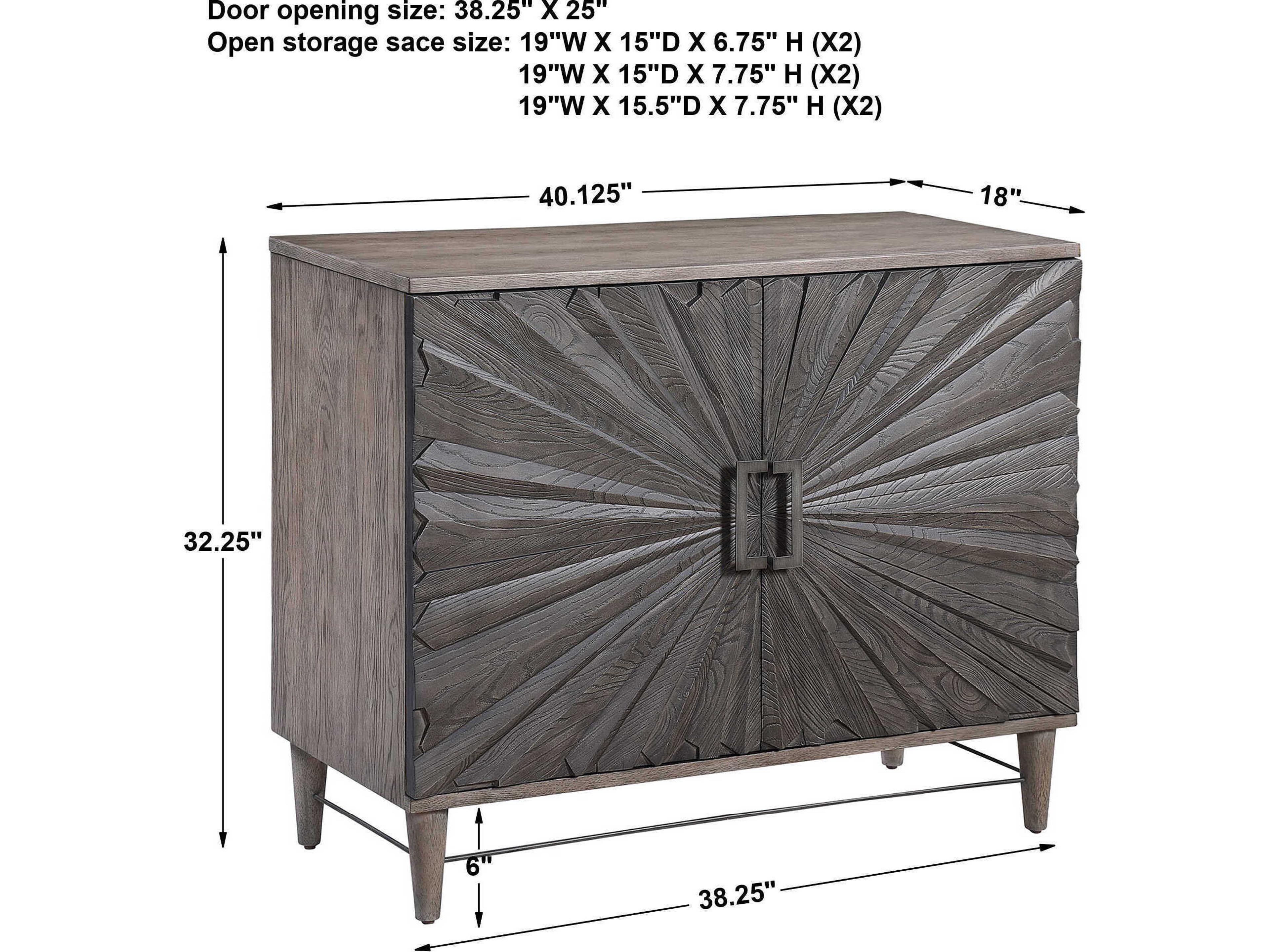 Uttermost Shield Dark Ebony Oak Brown Wood Accent Chest