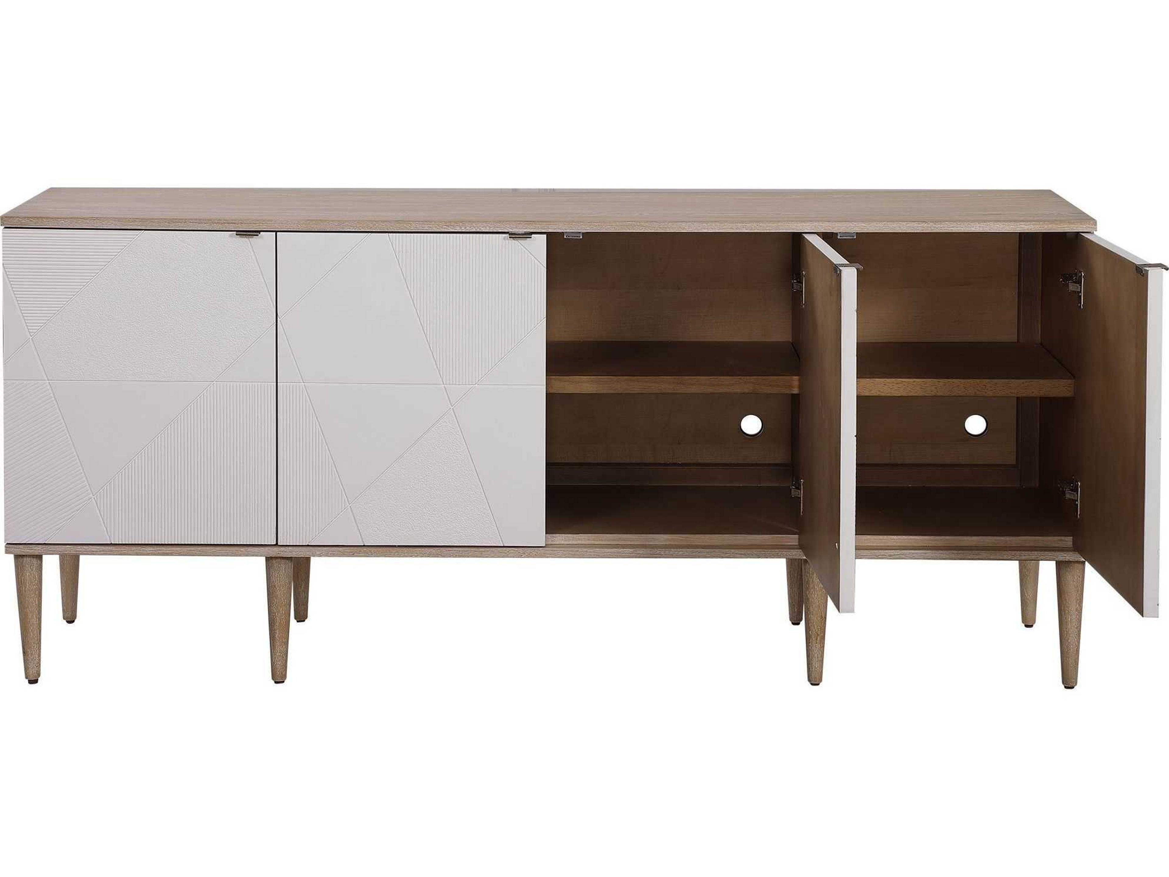 Uttermost Tightrope 72" Oak Wood Natural Sideboard
