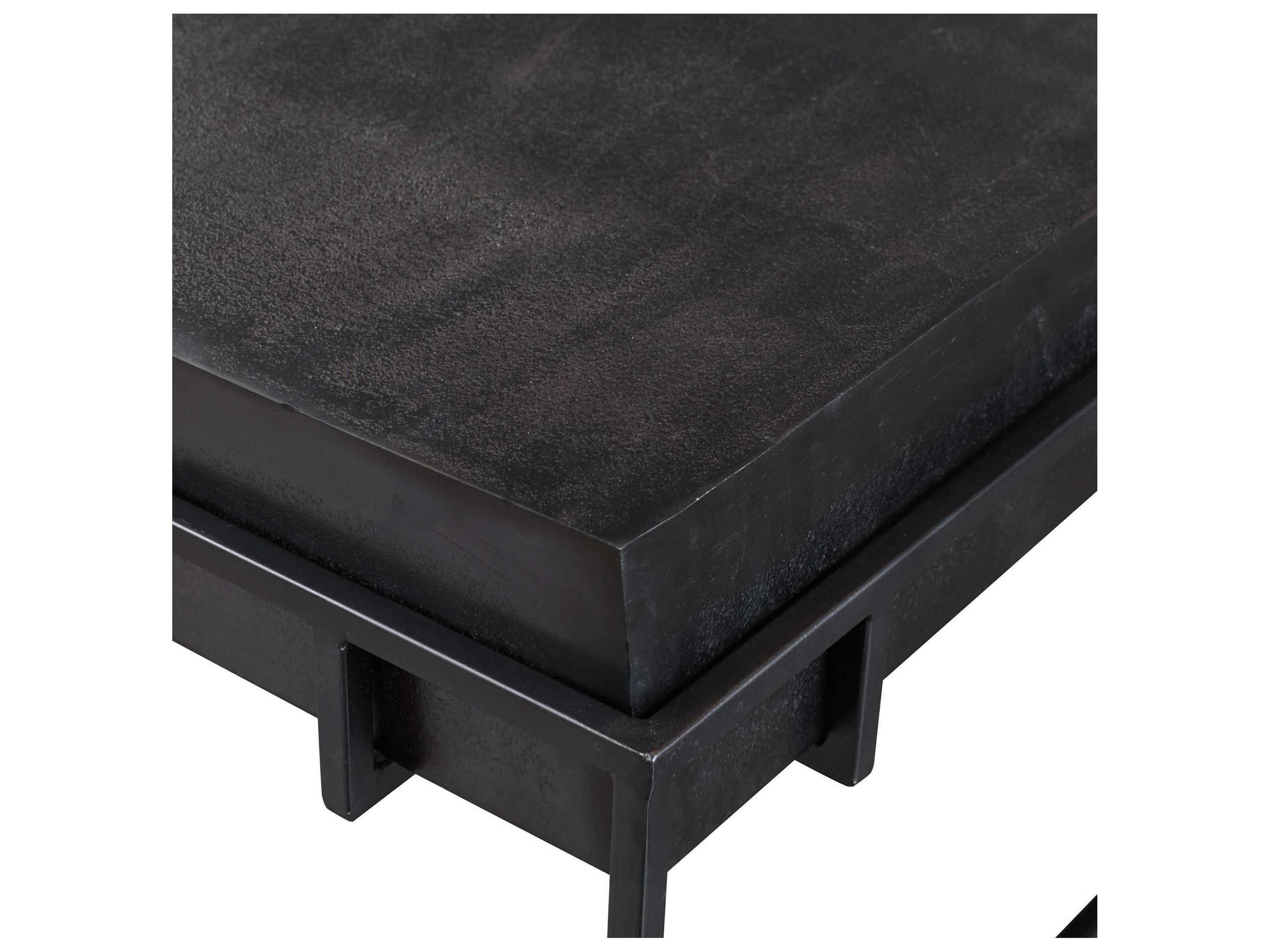 Uttermost Telone Square Metal Dark Oxidized Black Coffee Table