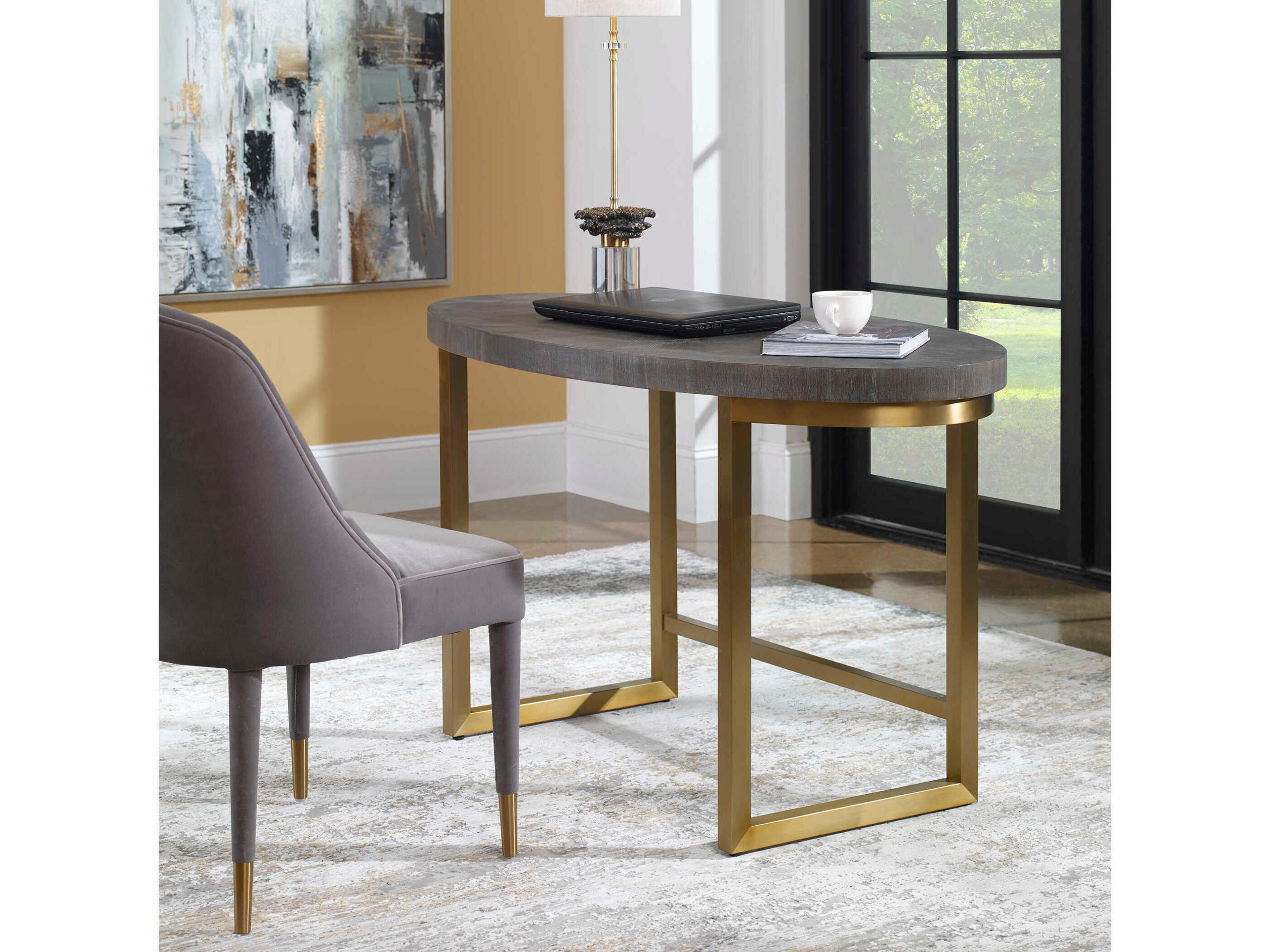 Uttermost Taja Walnut Brown Acacia Wood Writing Desk