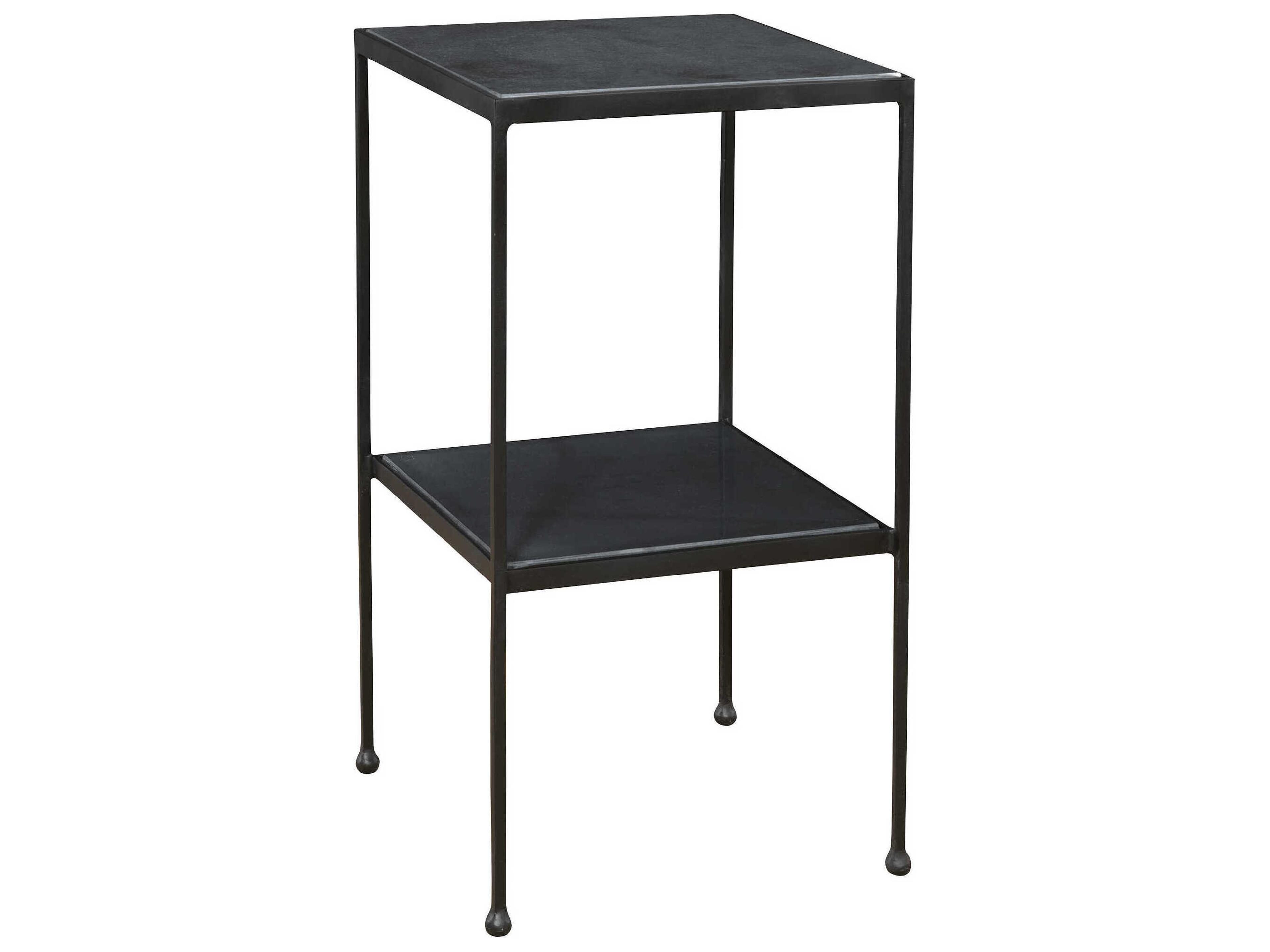 Uttermost Sherwood Square Marble Matte Black End Table