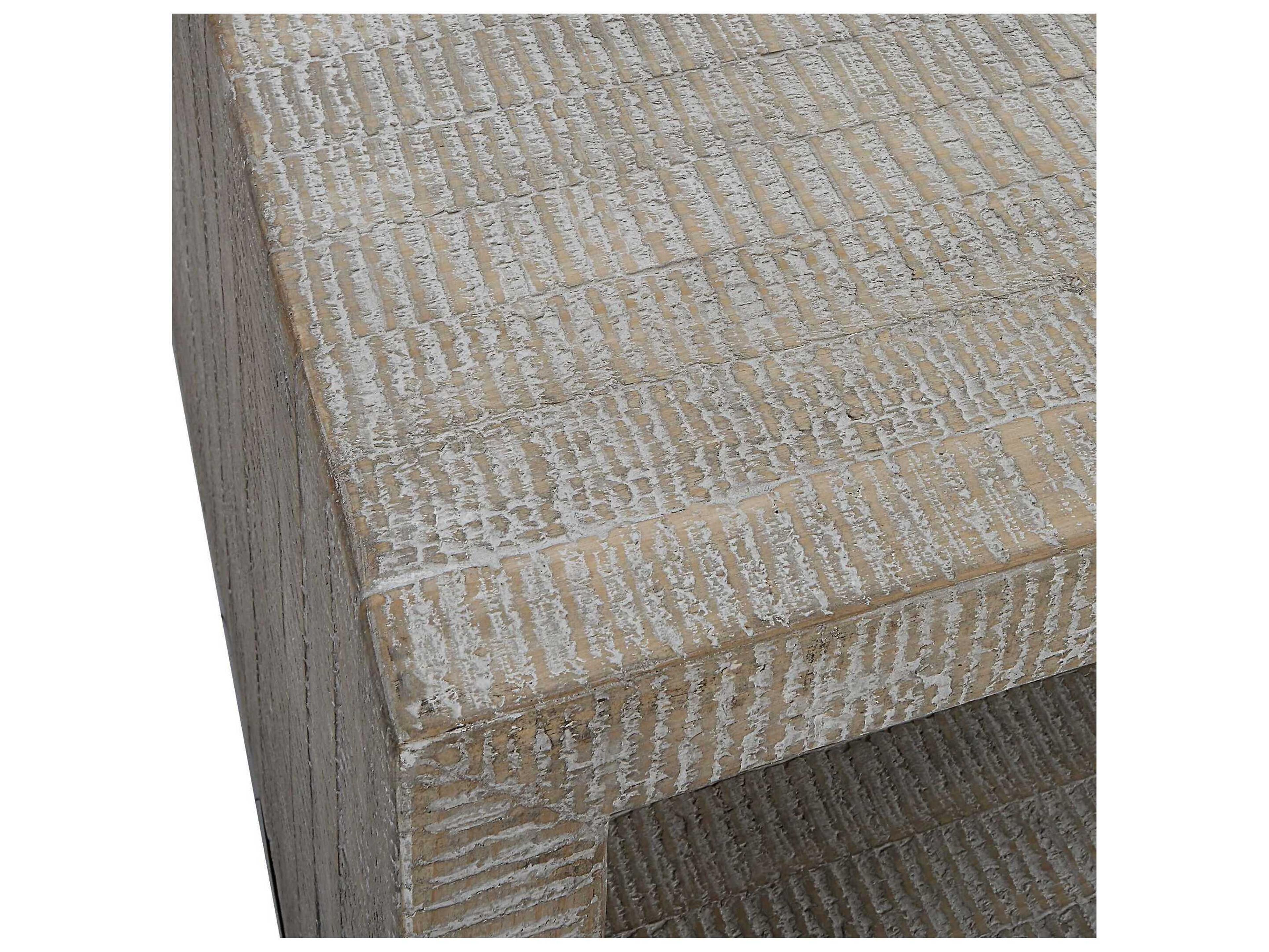 Uttermost Bosk Rectangular Wood White Washed Coffee Table