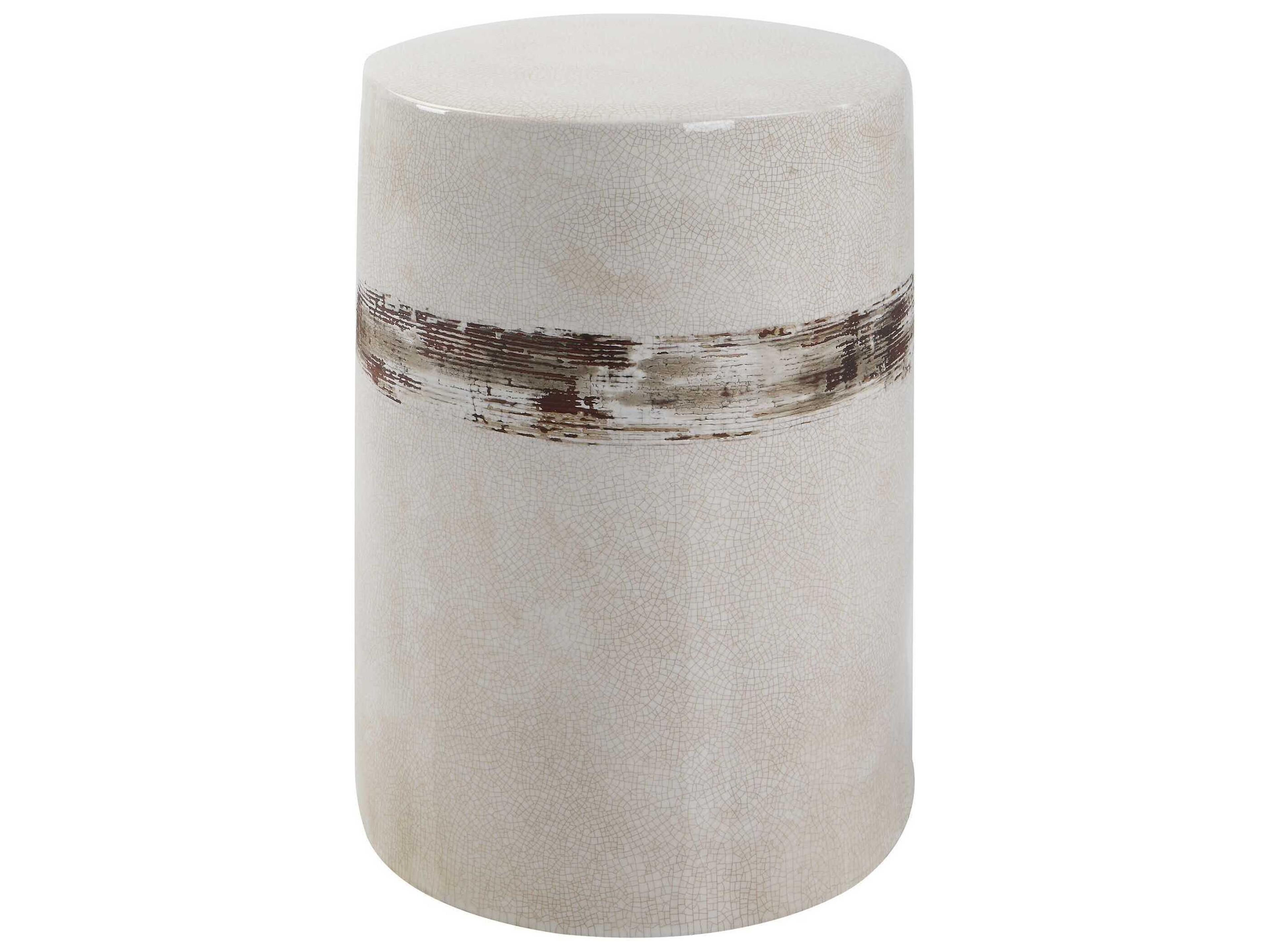 White Accent Stool