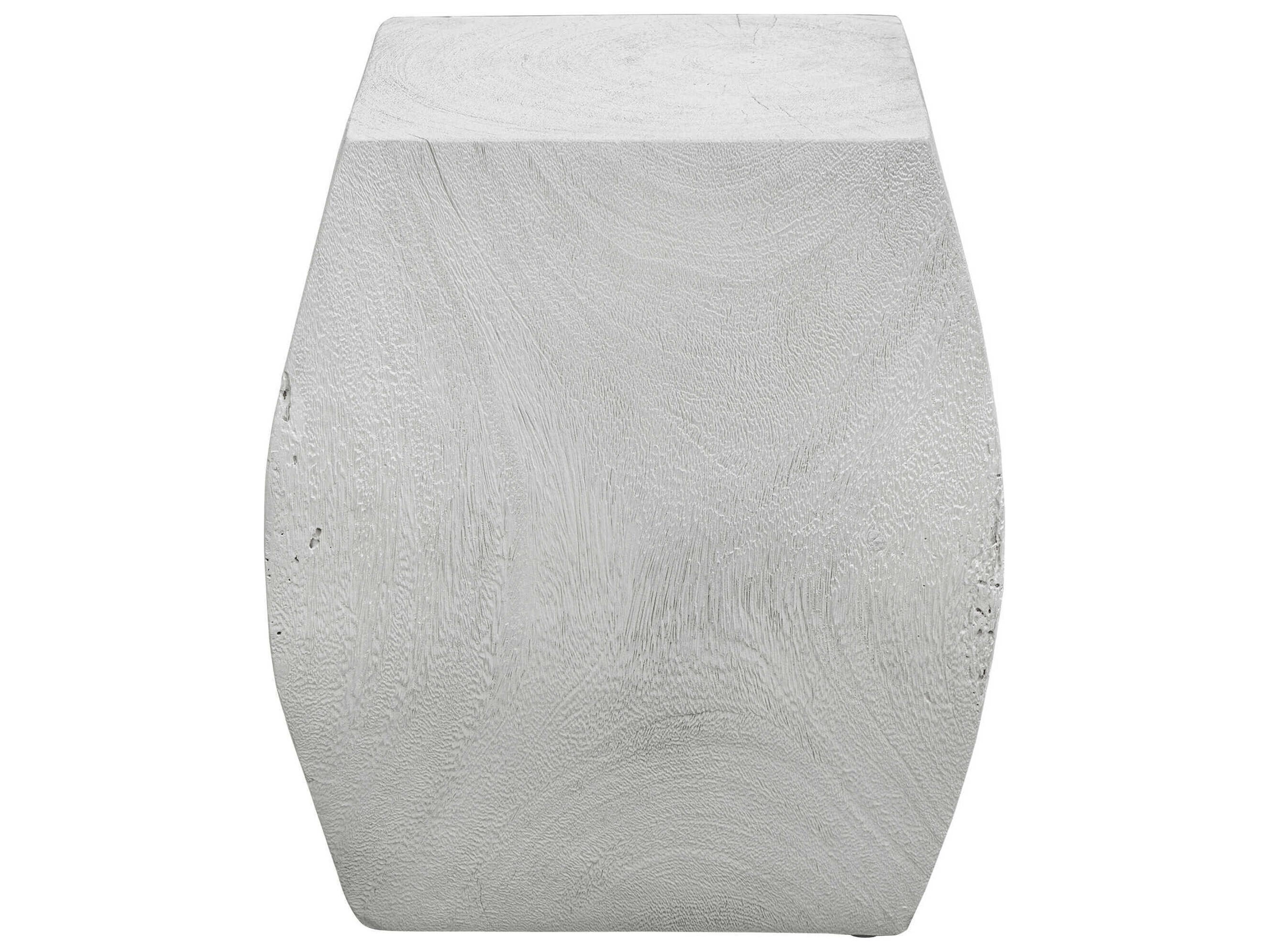 Uttermost Grove Square Wood Ivory End Table